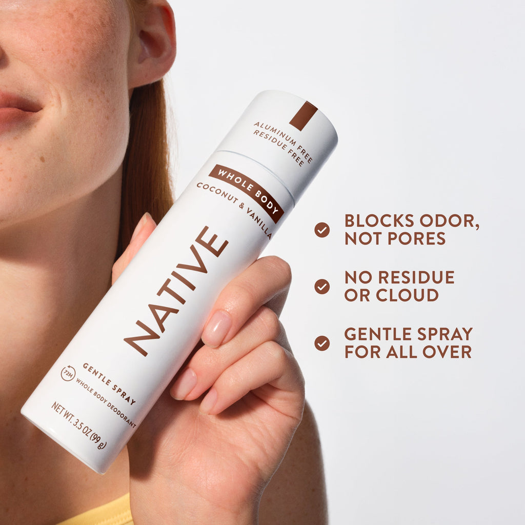 Whole Body Deodorant Spray Classic Coconut and Vanilla 3.5oz Daily Routine