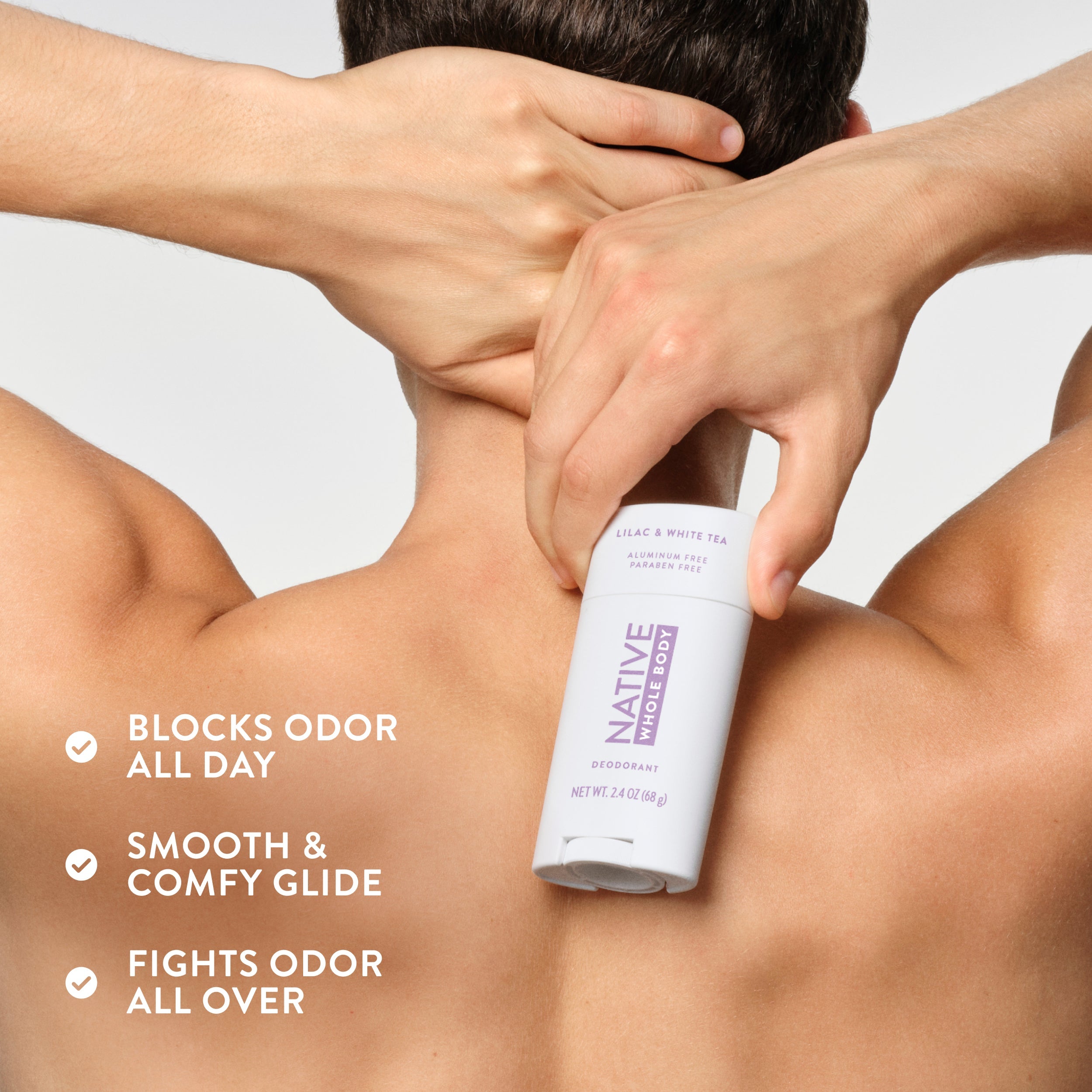 Whole Body Deodorant Stick Classic Lilac and White Tea 2.4oz Daily Routine