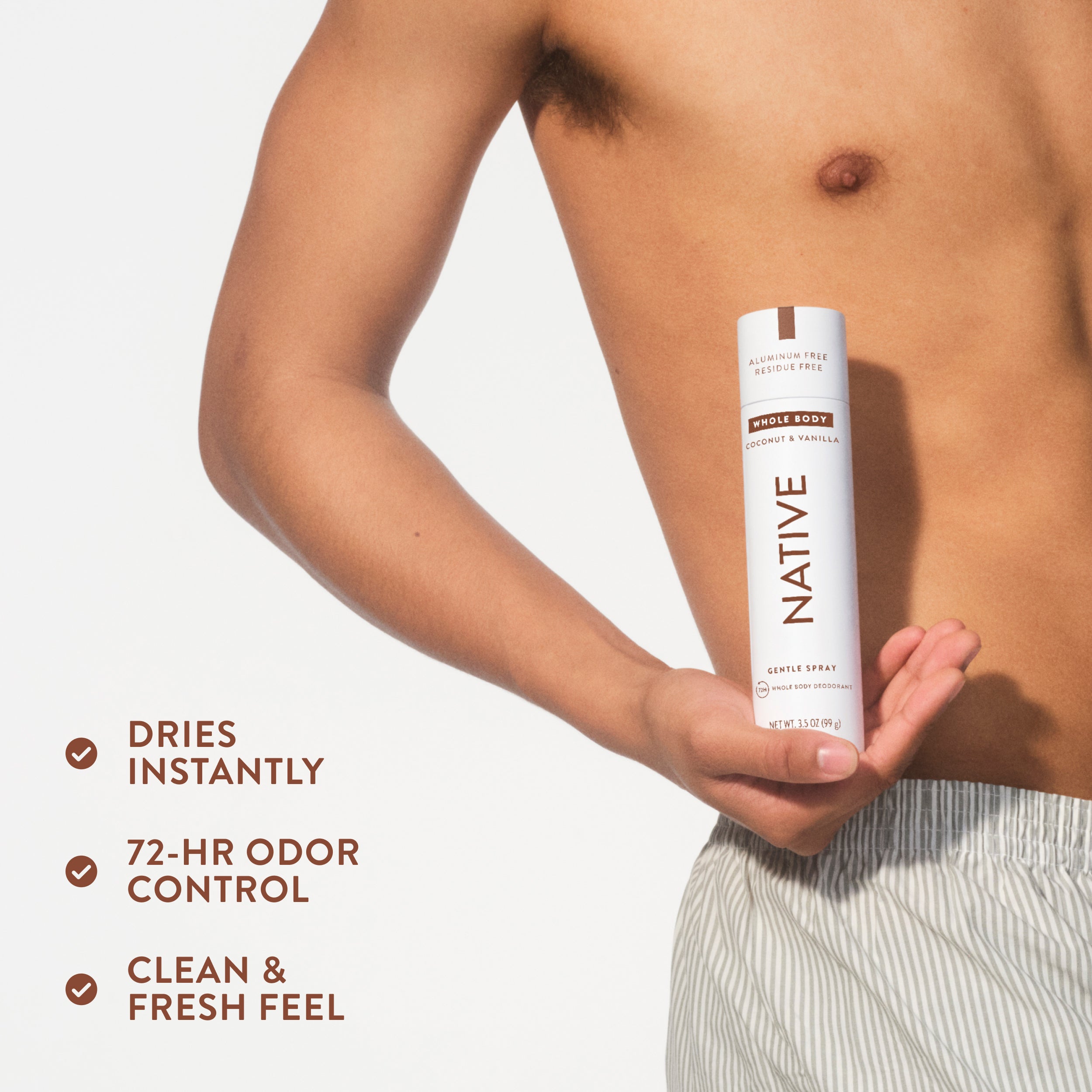 Whole Body Deodorant Spray Classic Coconut and Vanilla 3.5oz Daily Routine