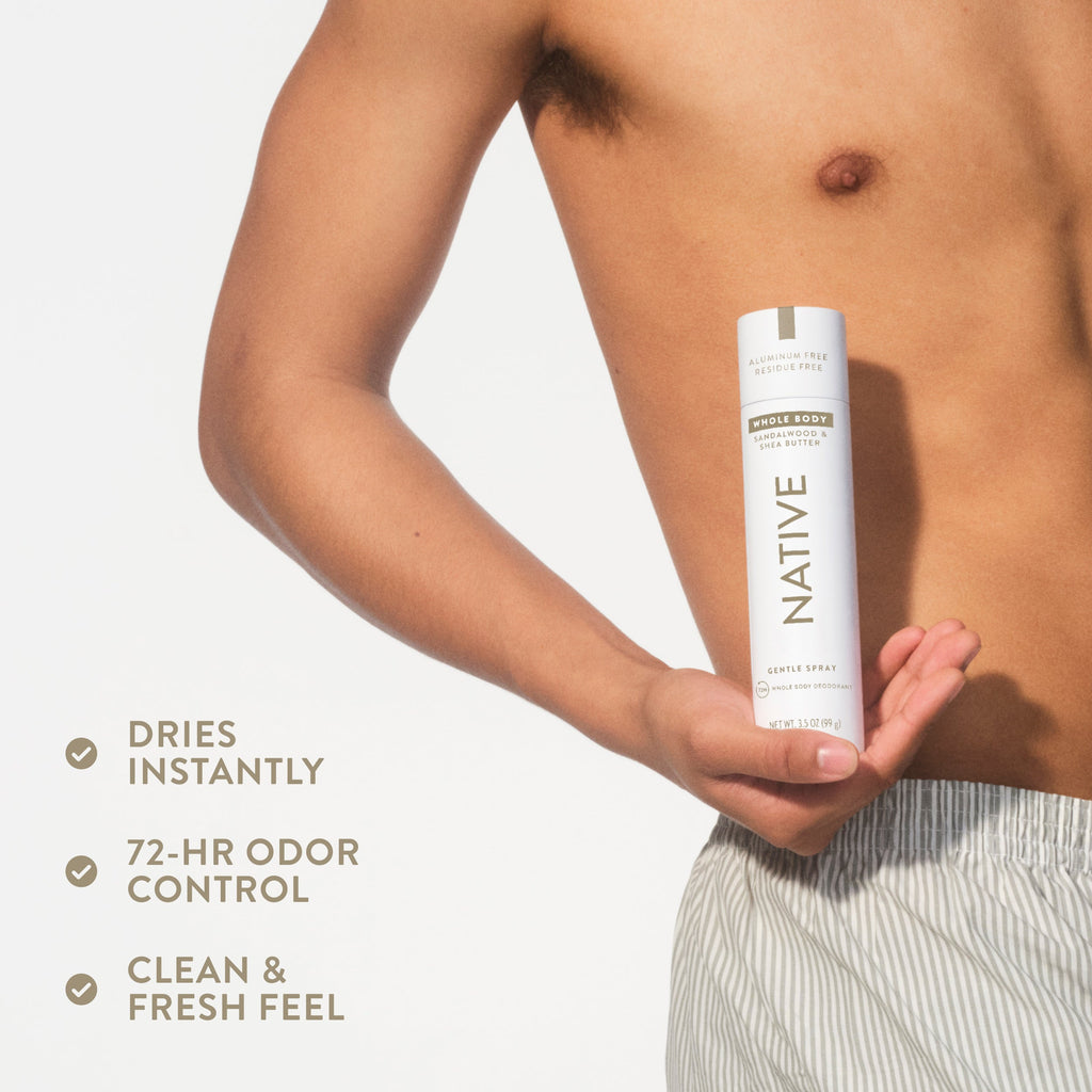 Whole Body Deodorant Spray Classic Sandalwood and Shea Butter 3.5oz Daily Routine