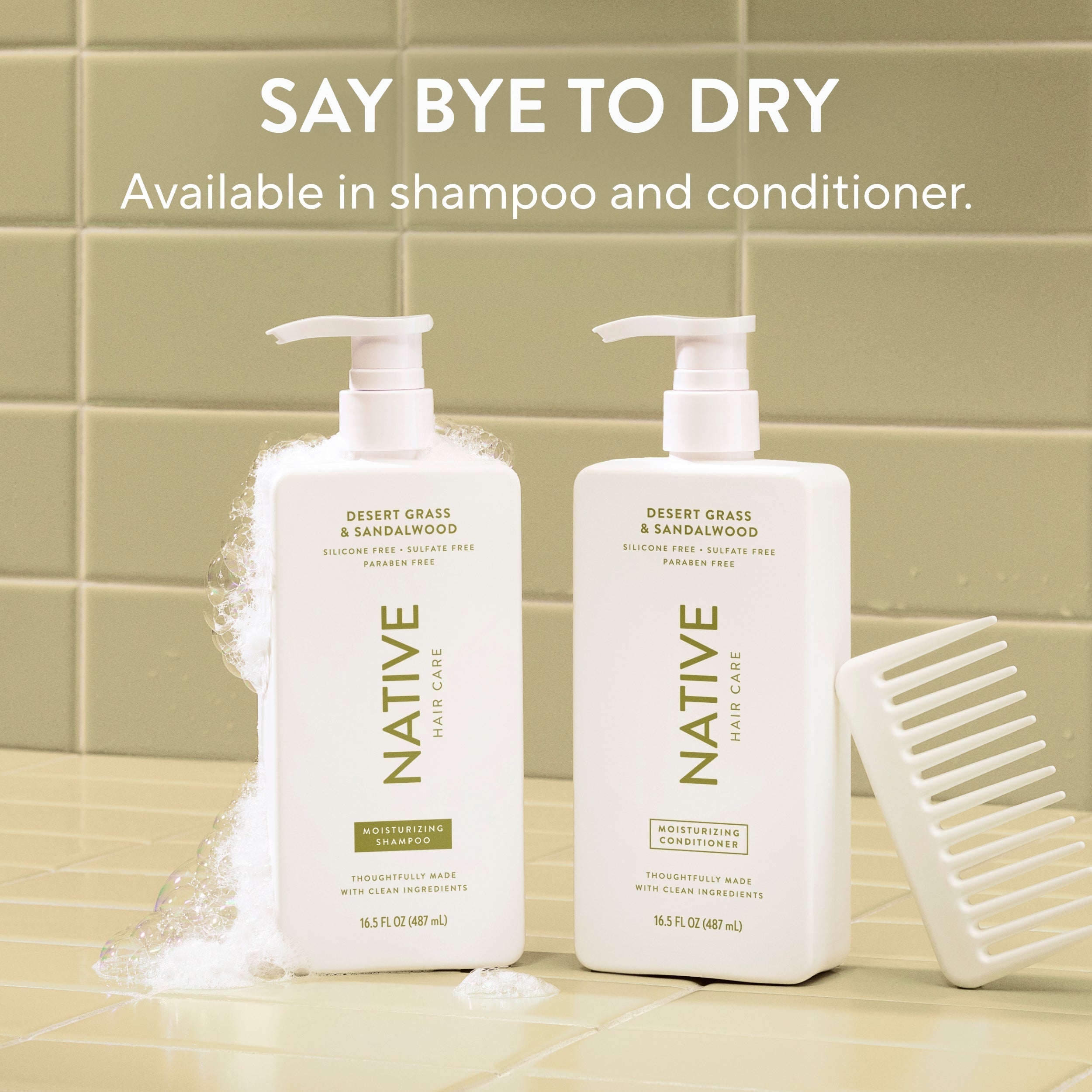 Moisturizing Shampoo Classic Desert Grass and Sandalwood 16.5oz Daily Routine