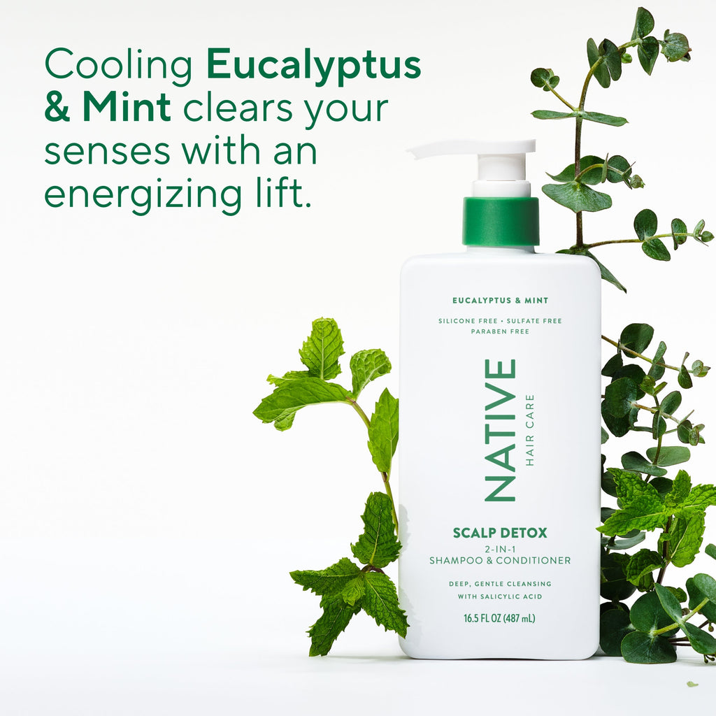 Scalp Clarifying 2 in 1 Shampoo and Conditioner Classic Eucalyptus and Mint 16.5oz Daily Routine