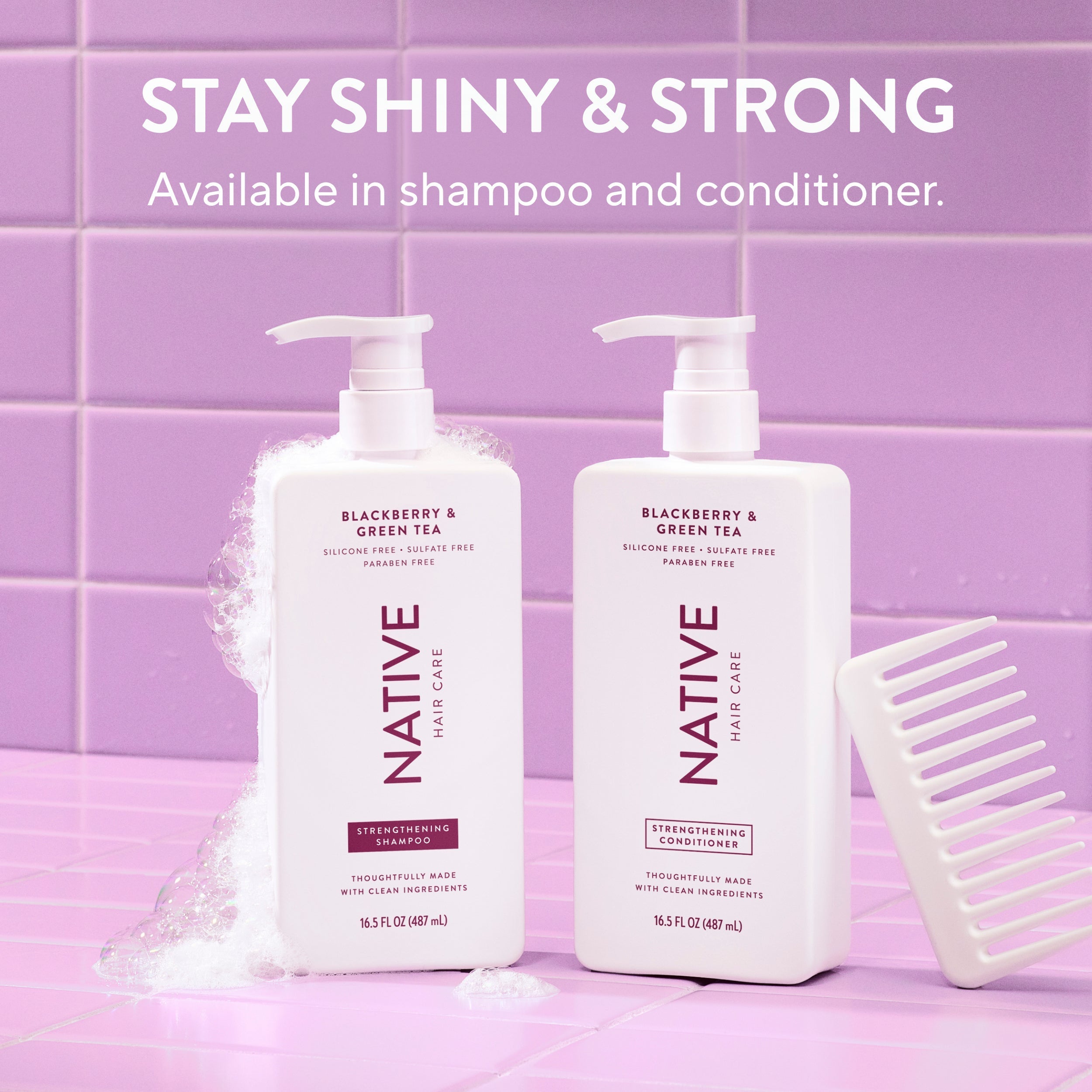 Strengthening Shampoo Classic Blackberry and Green Tea 16.5oz Daily Routine