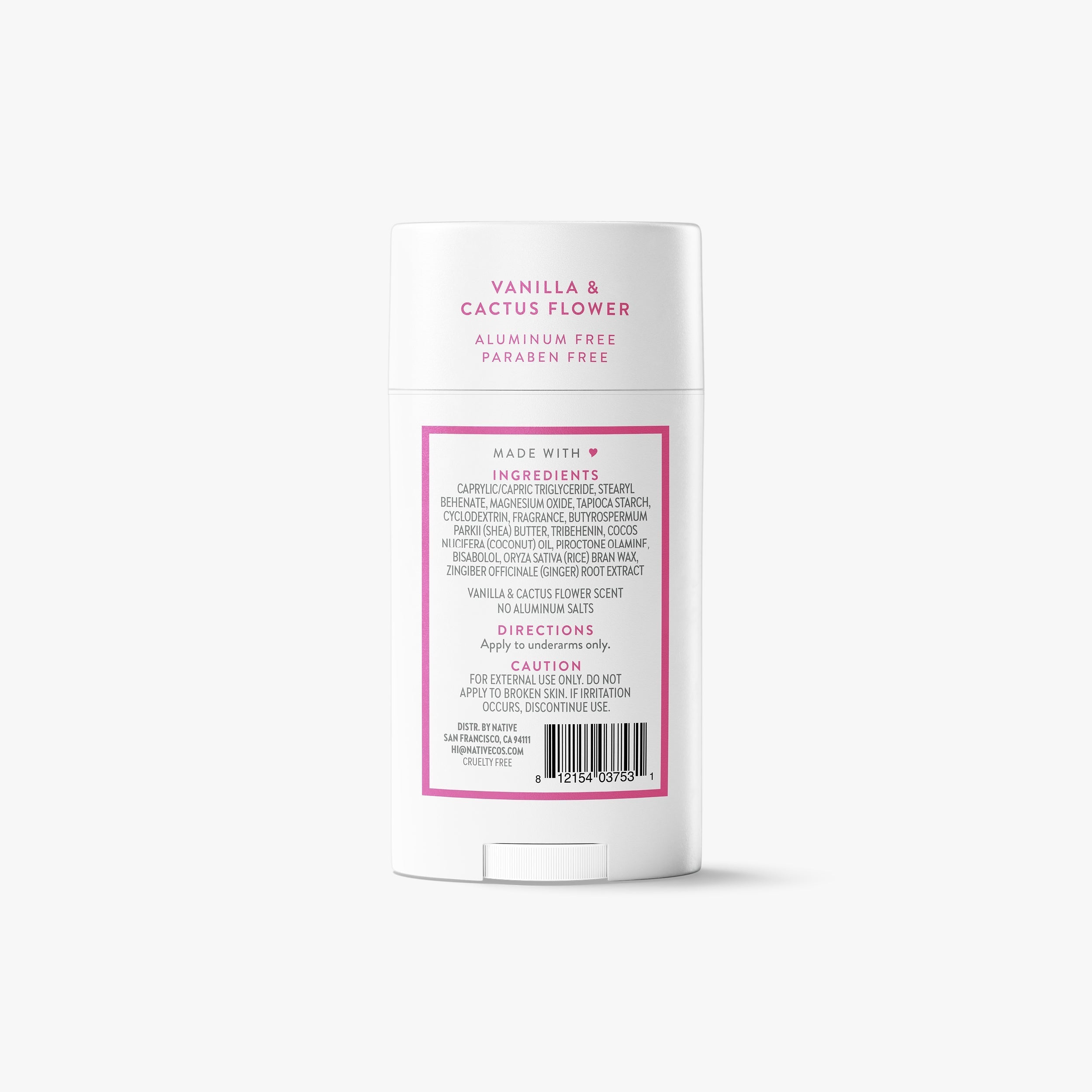 Deodorant Stick Classic Vanilla and Cactus Flower 2.65oz Daily Routine