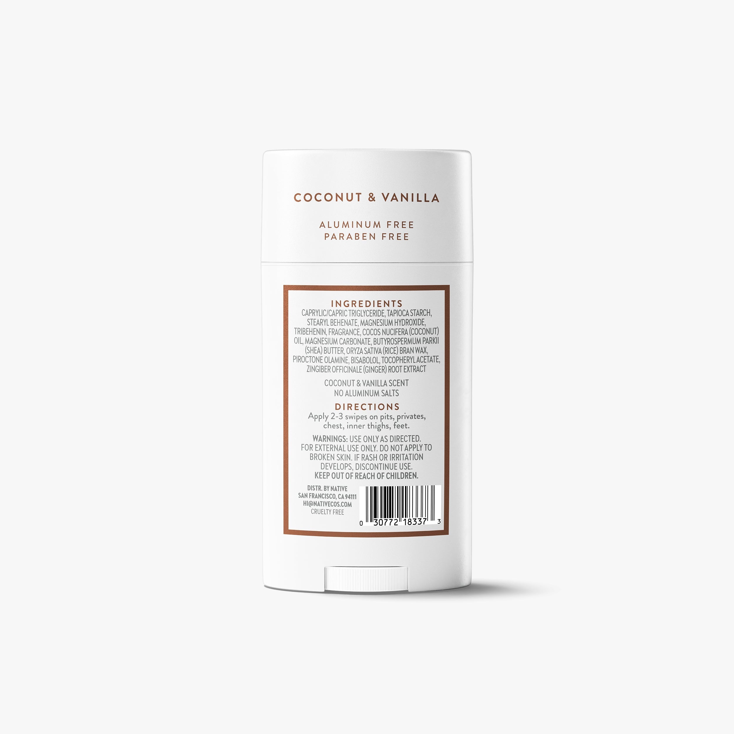 Whole Body Deodorant Stick Classic Coconut and Vanilla 2.4oz Daily Routine