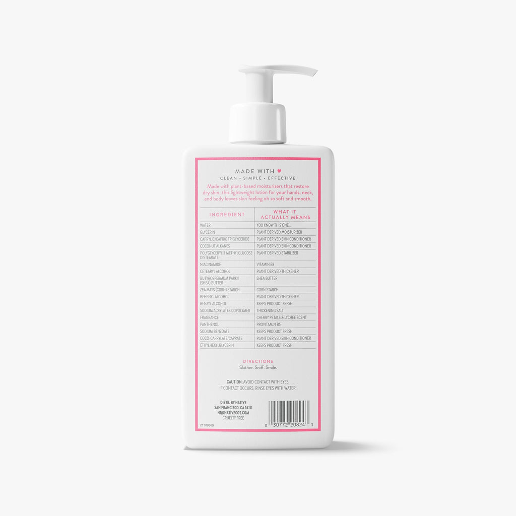 Body Lotion Classic Cherry Petals and Lychee 16.5oz Daily Routine