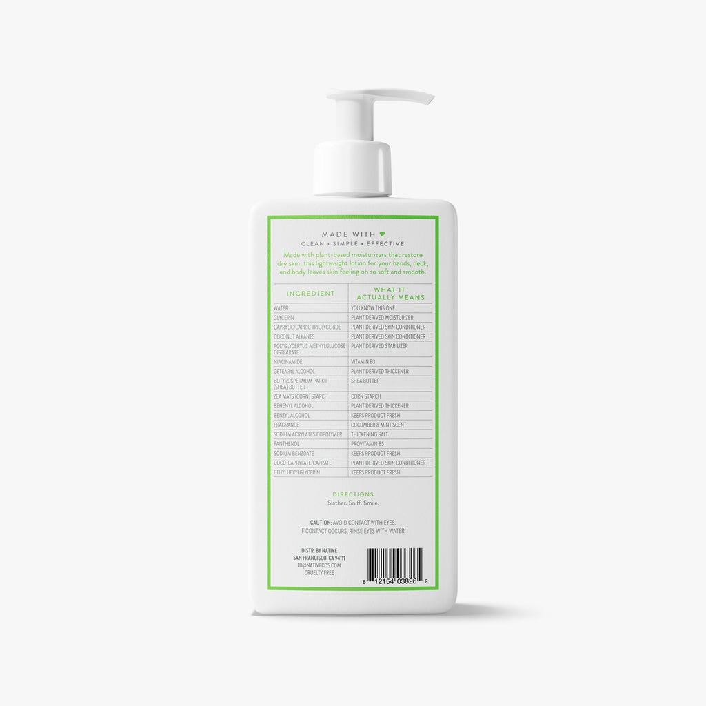 Body Lotion Classic Cucumber and Mint 16.5oz Daily Routine