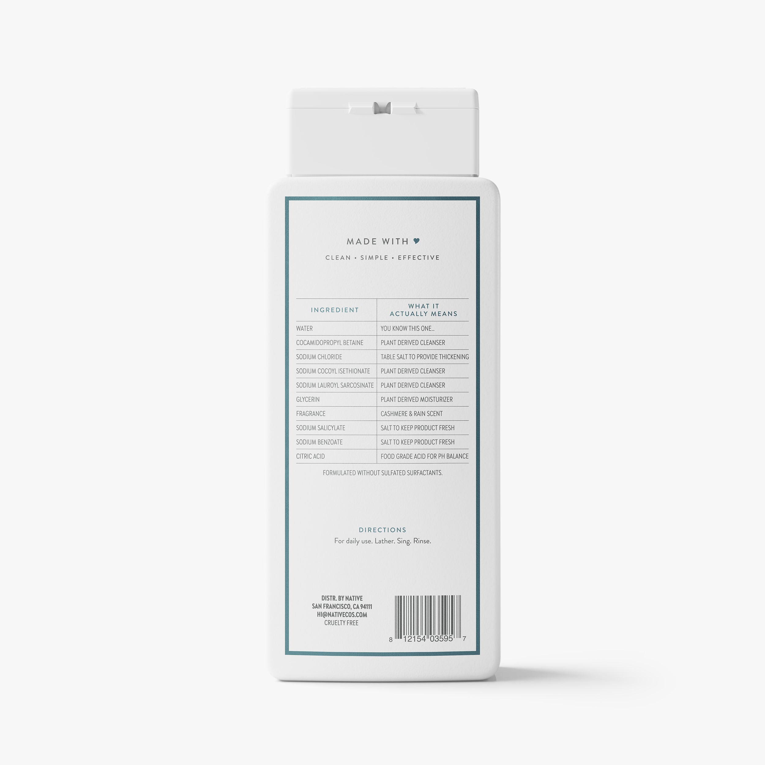 Body Wash Classic Cashmere and Rain 18oz Daily Routine