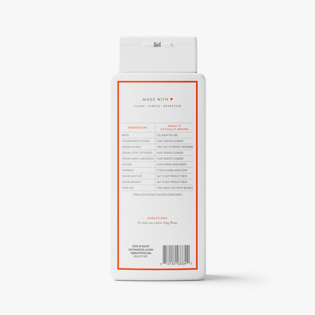 Body Wash Classic Citrus and Herbal Musk 18oz Daily Routine