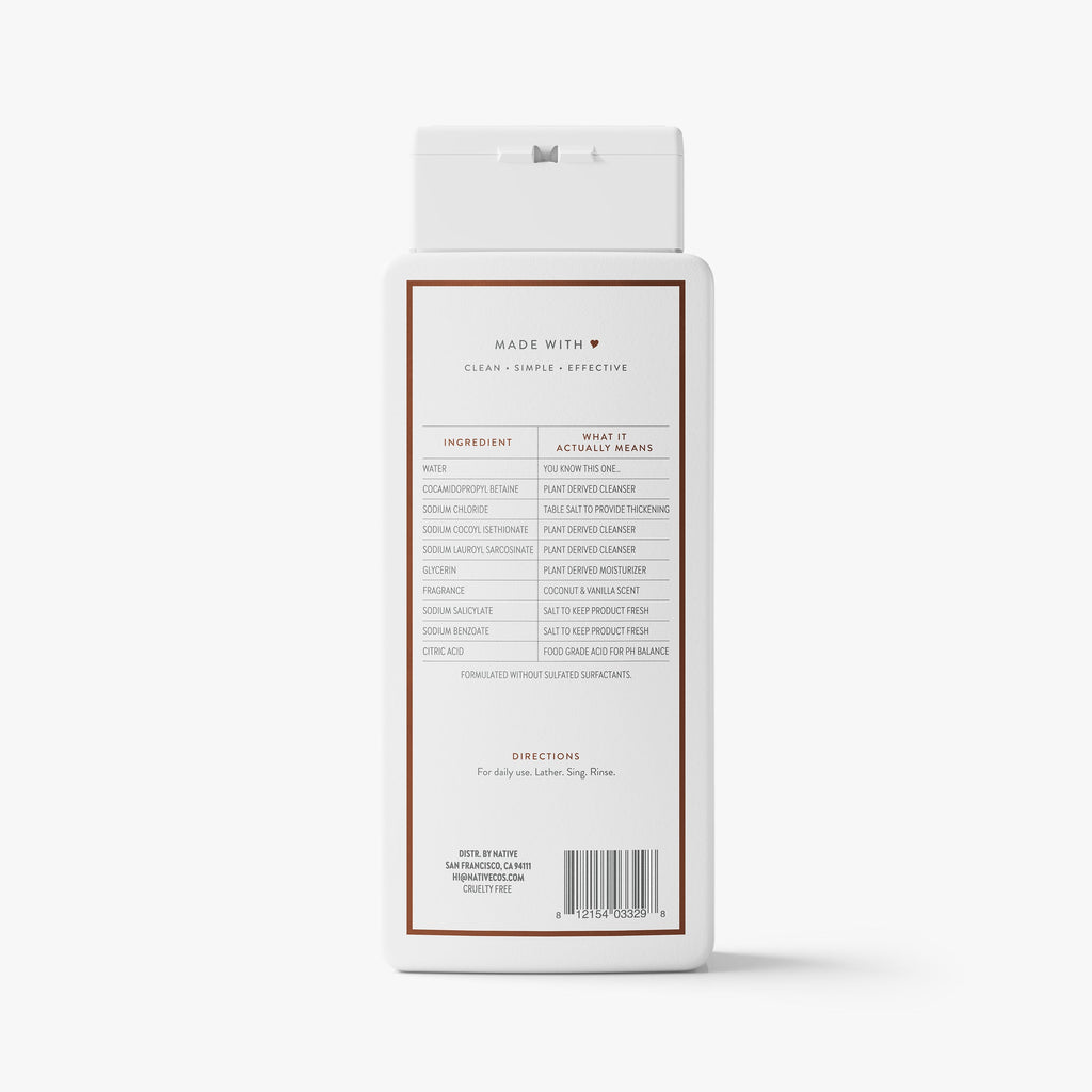 Body Wash Classic Coconut and Vanilla 18oz Daily Routine