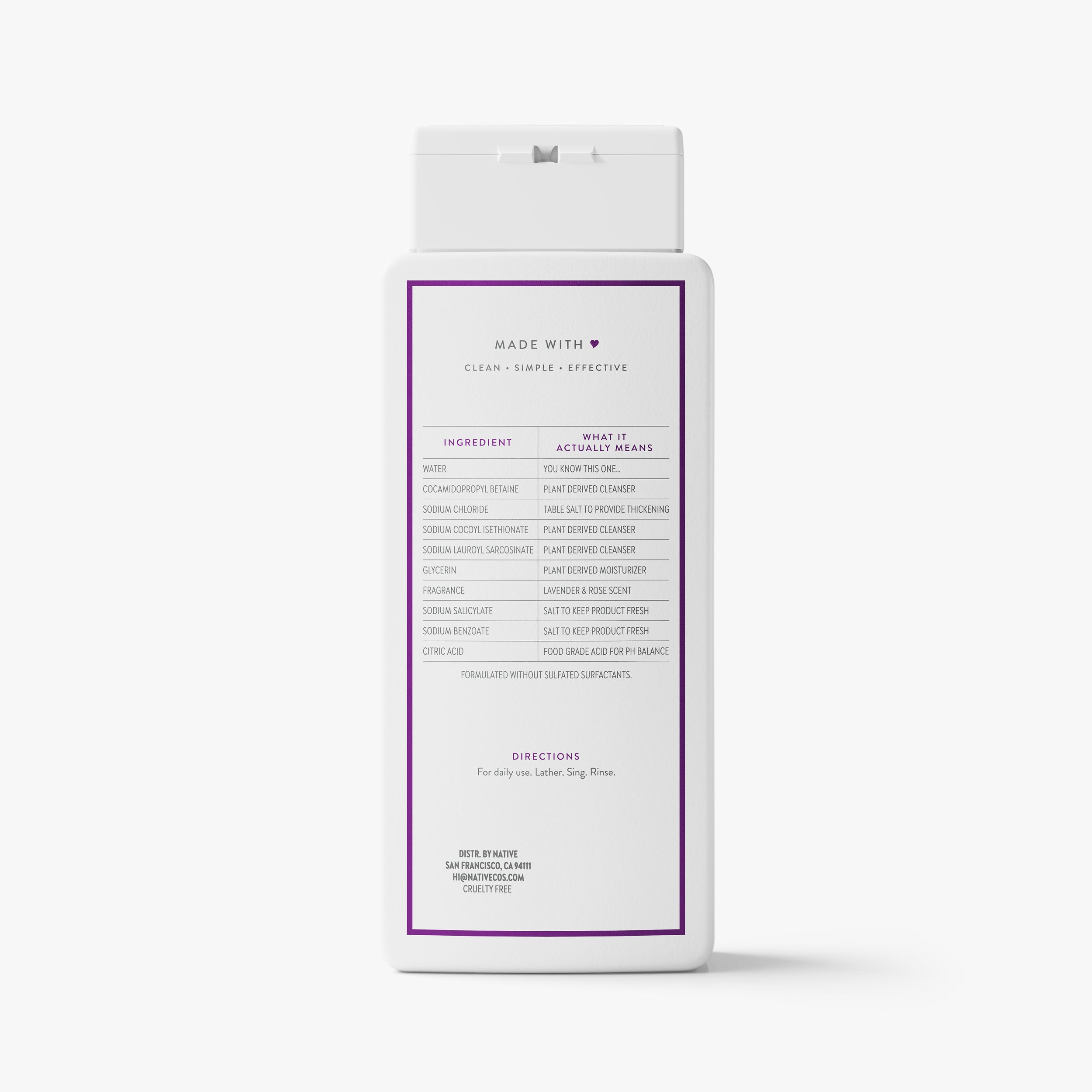 Body Wash Classic Lavender and Rose 18oz Daily Routine