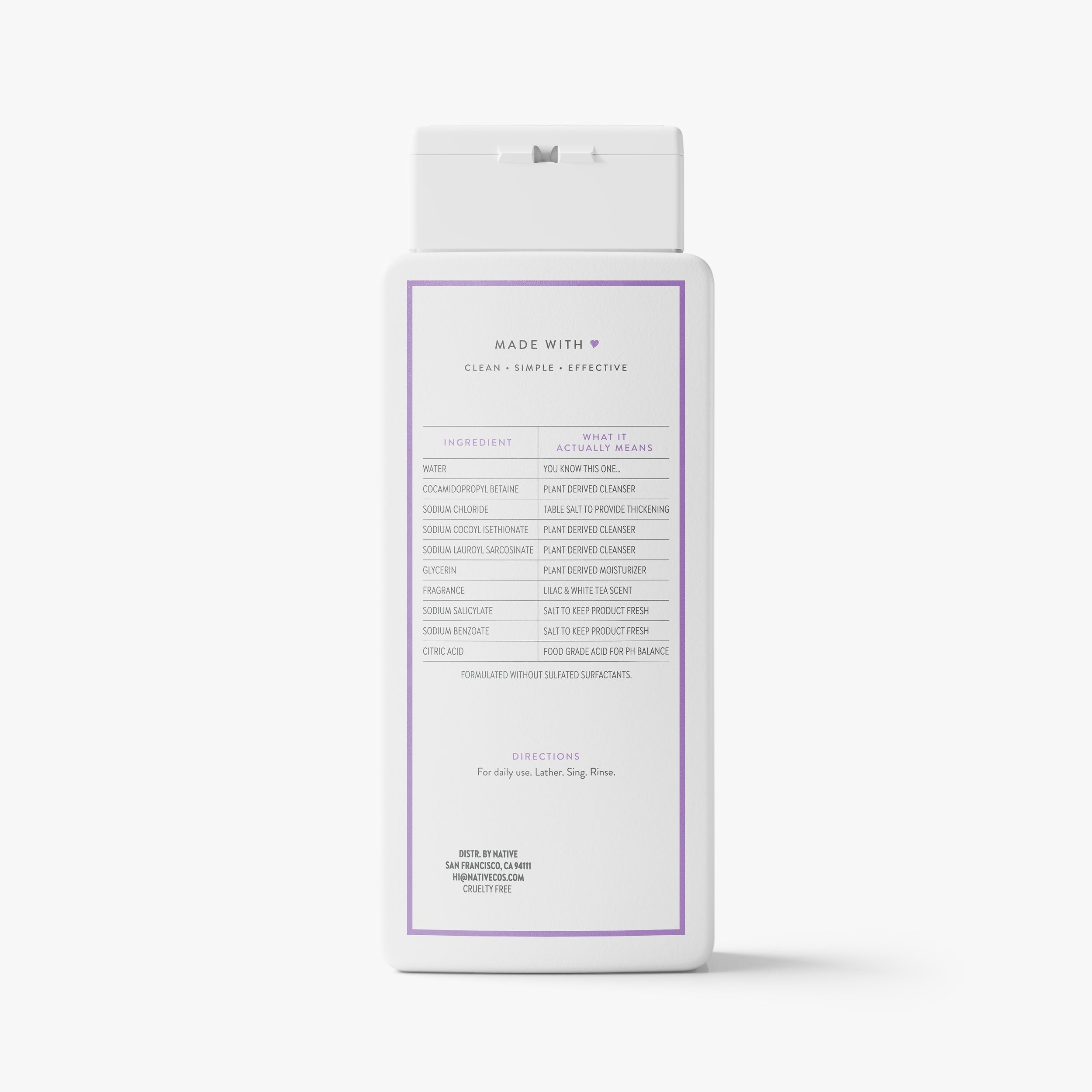 Body Wash Classic Lilac and White Tea 18oz Daily Routine