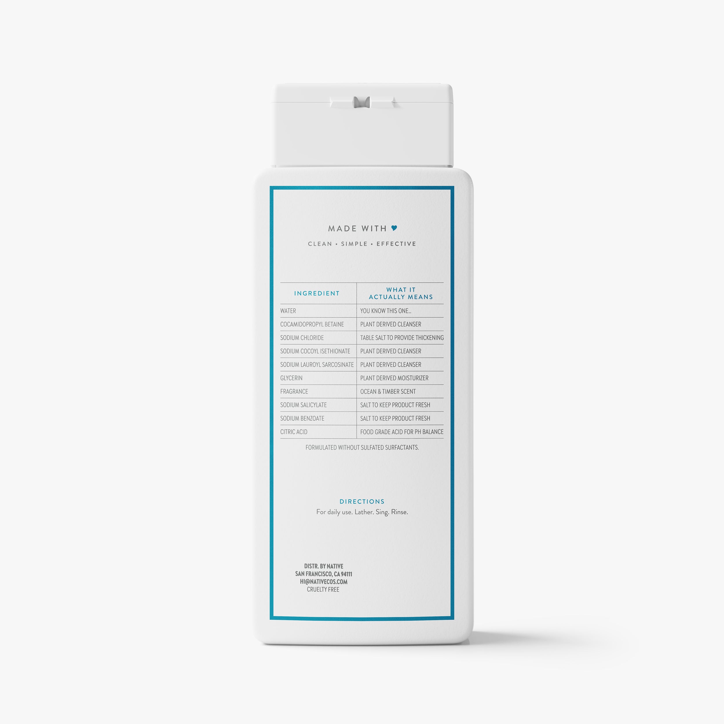 Body Wash Classic Ocean and Timber 18oz Daily Routine