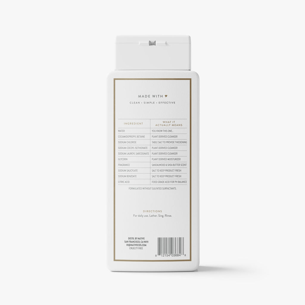 Body Wash Classic Sandalwood and Shea Butter 18oz Daily Routine