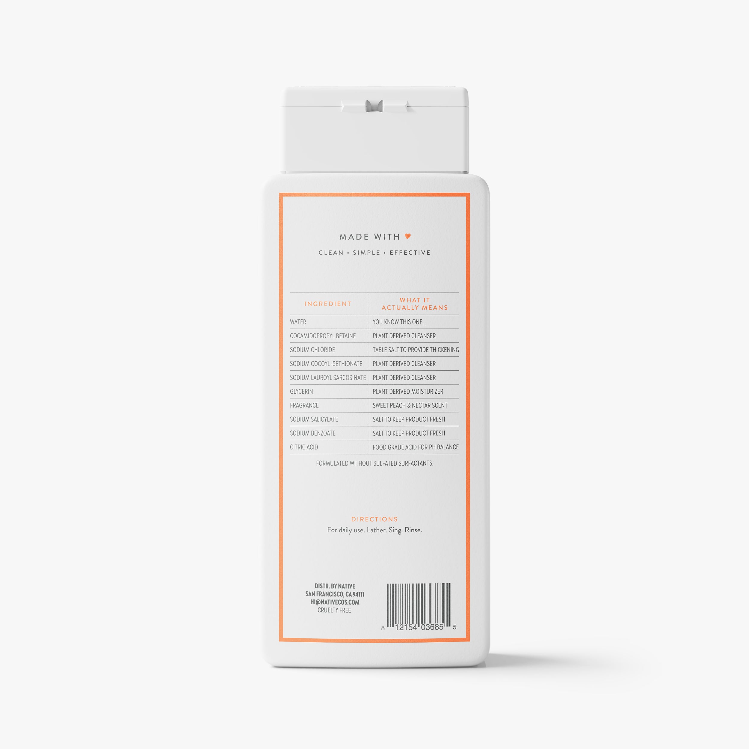 Body Wash Classic Sweet Peach and Nectar 18oz Daily Routine