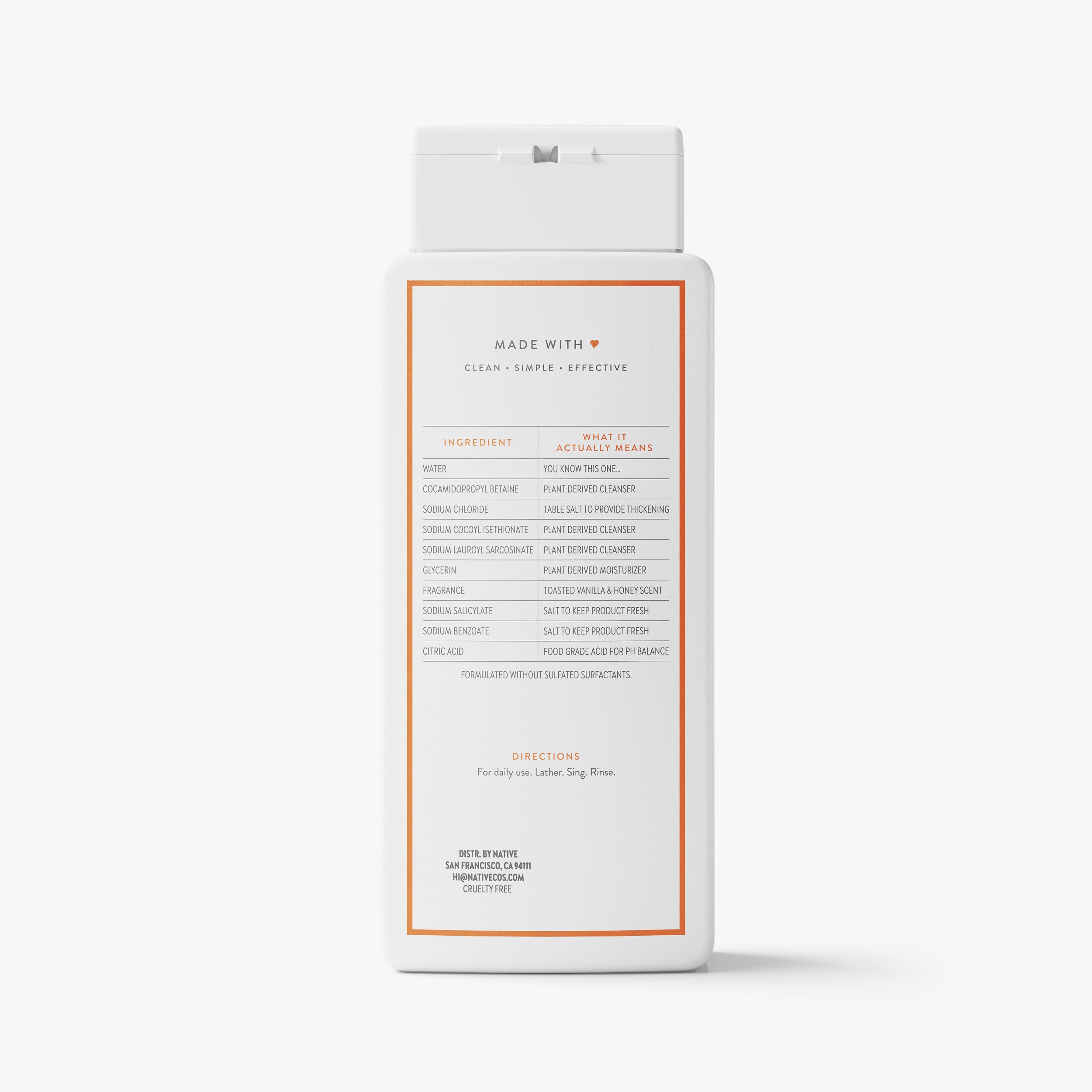 Body Wash Classic Toasted Vanilla and Honey 18oz Daily Routine