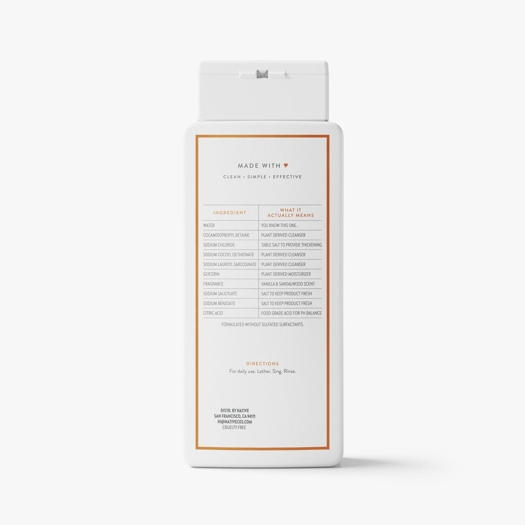 Body Wash Classic Vanilla and Sandalwood 18oz Daily Routine