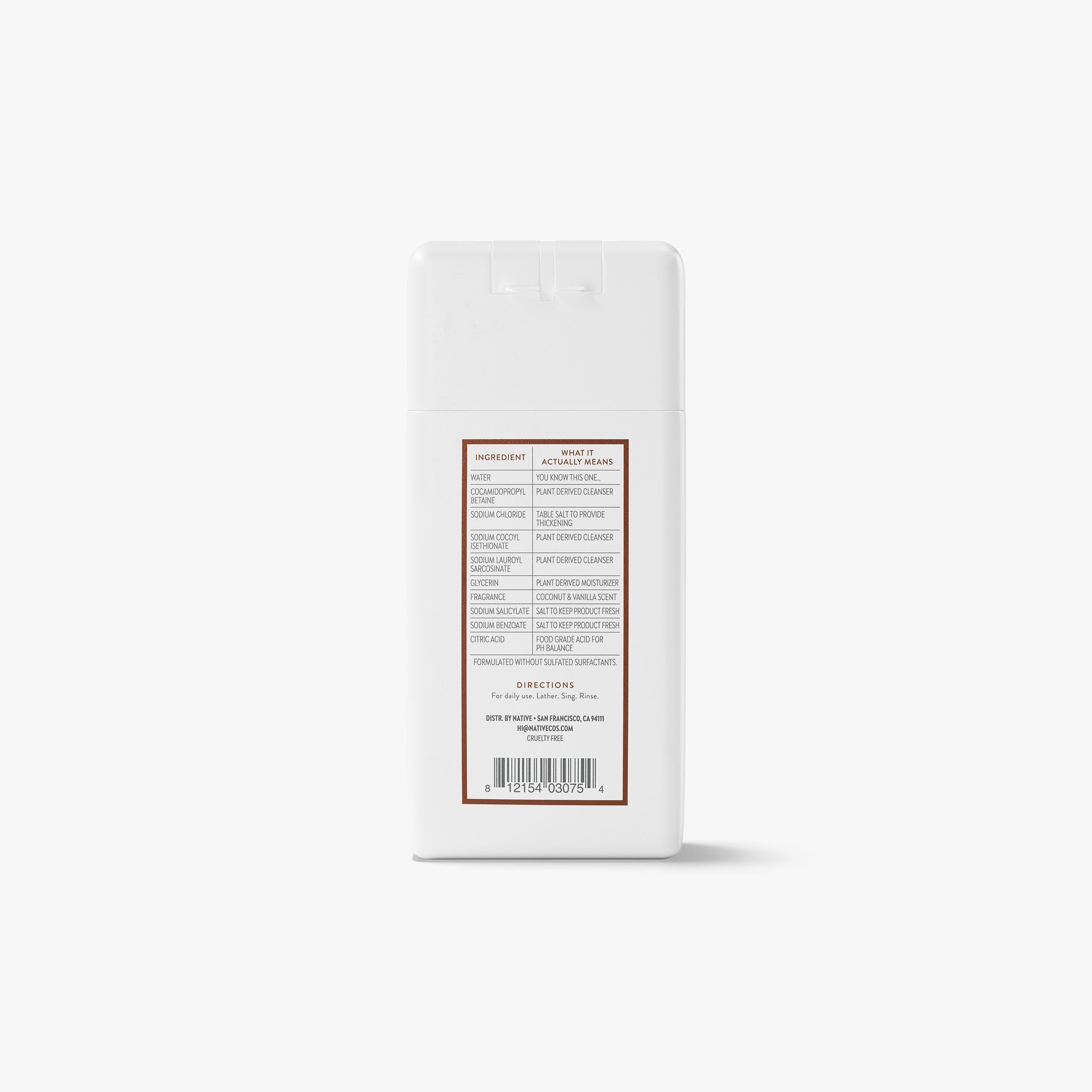 Mini Body Wash Classic Coconut and Vanilla 3oz Daily Routine