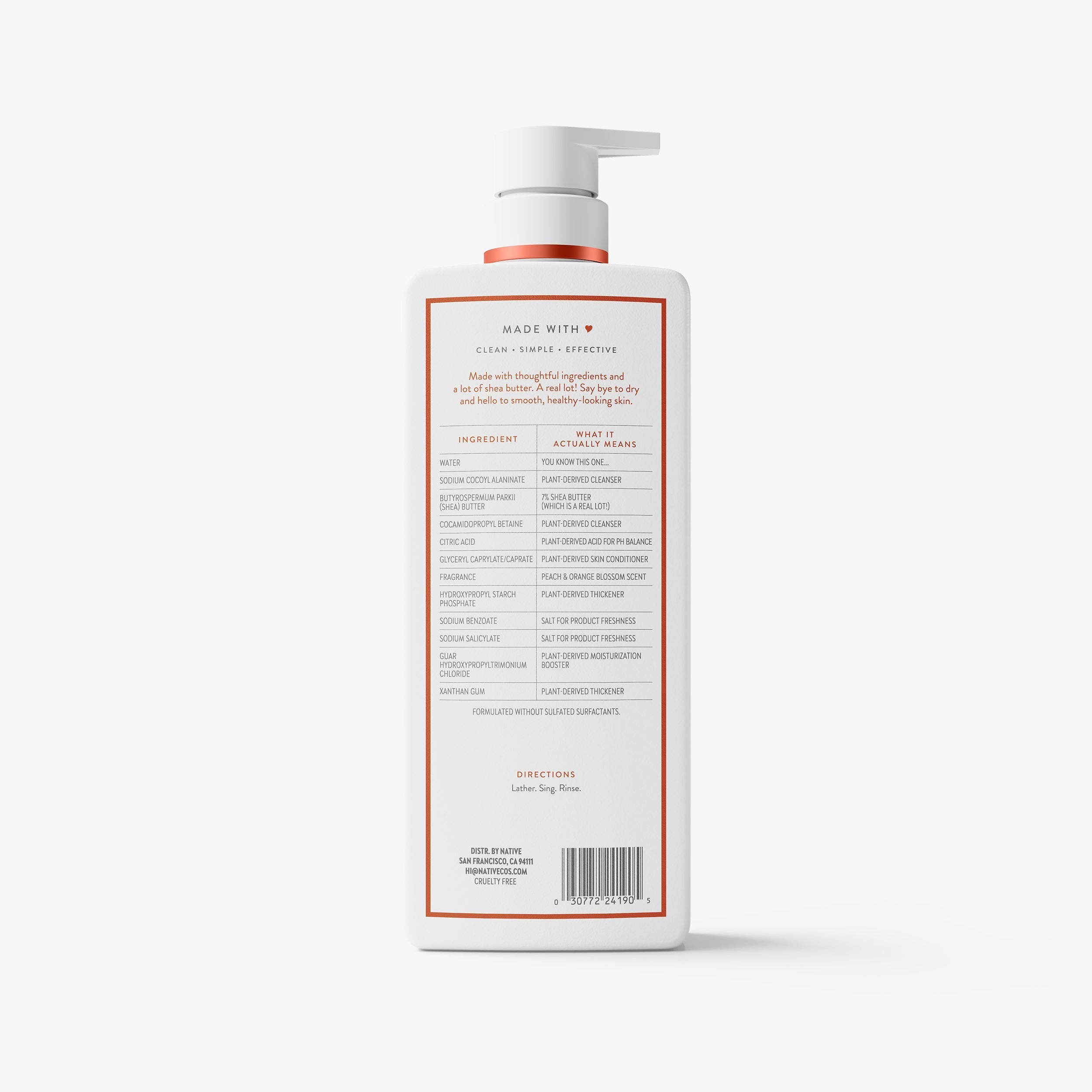 Moisturizing Body Wash Classic Peach and Orange Blossom 22oz Daily Routine