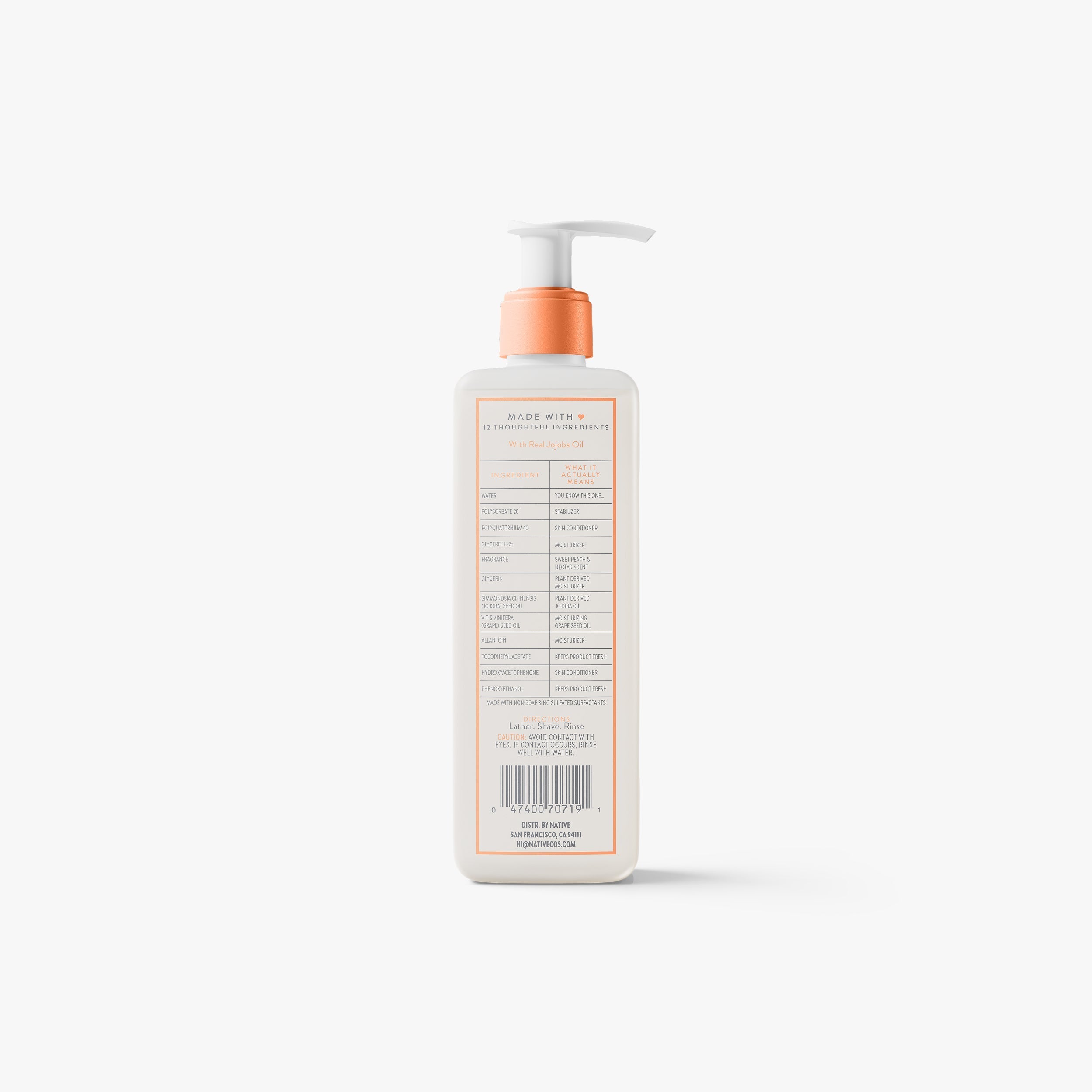 Silky Smooth Shave Oil Classic Sweet Peach and Nectar 7.6oz Daily Routine