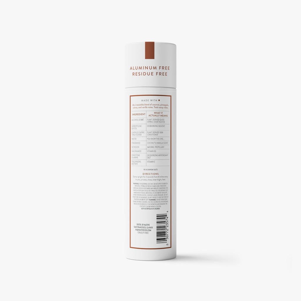 Whole Body Deodorant Spray Classic Coconut and Vanilla 3.5oz Daily Routine