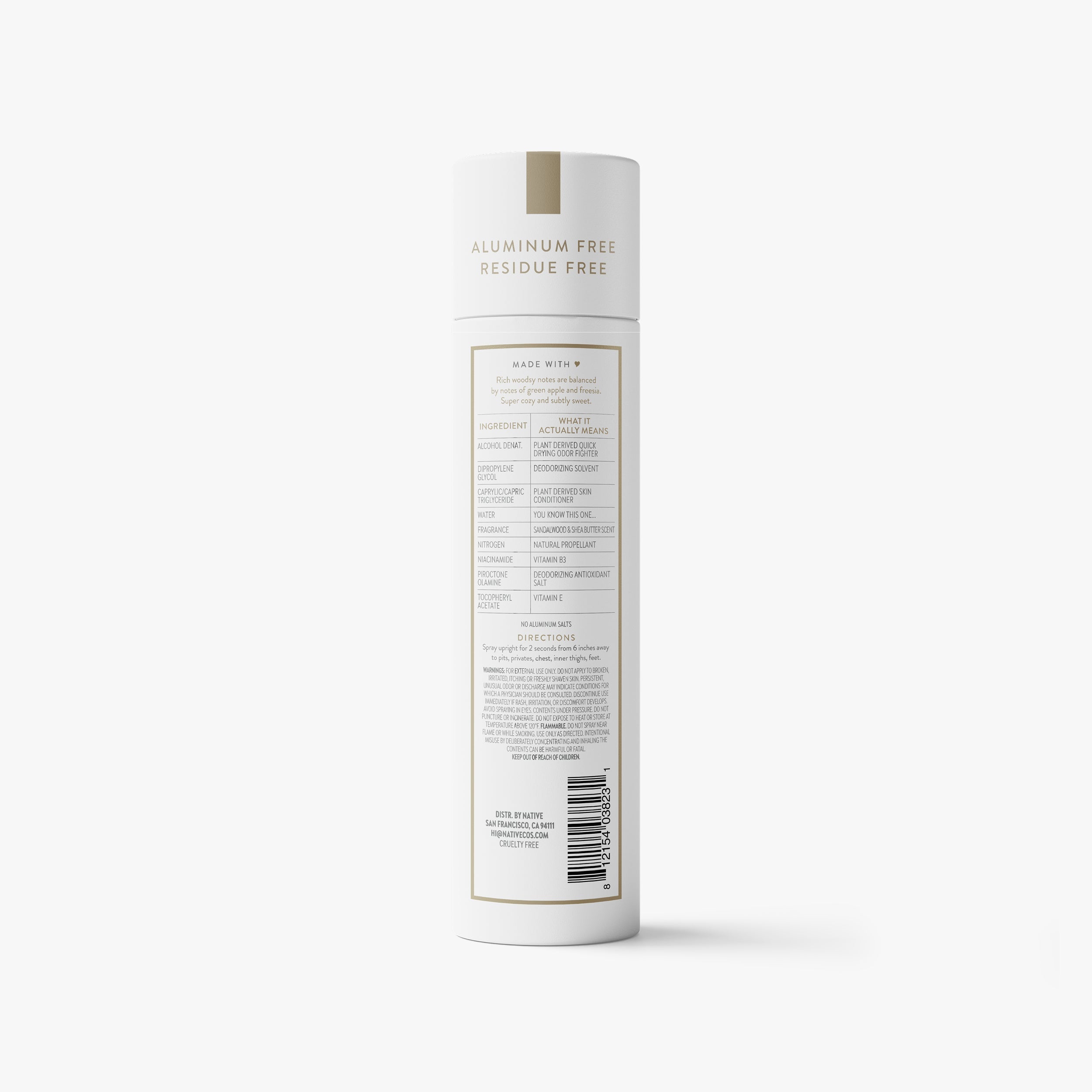 Whole Body Deodorant Spray Classic Sandalwood and Shea Butter 3.5oz Daily Routine