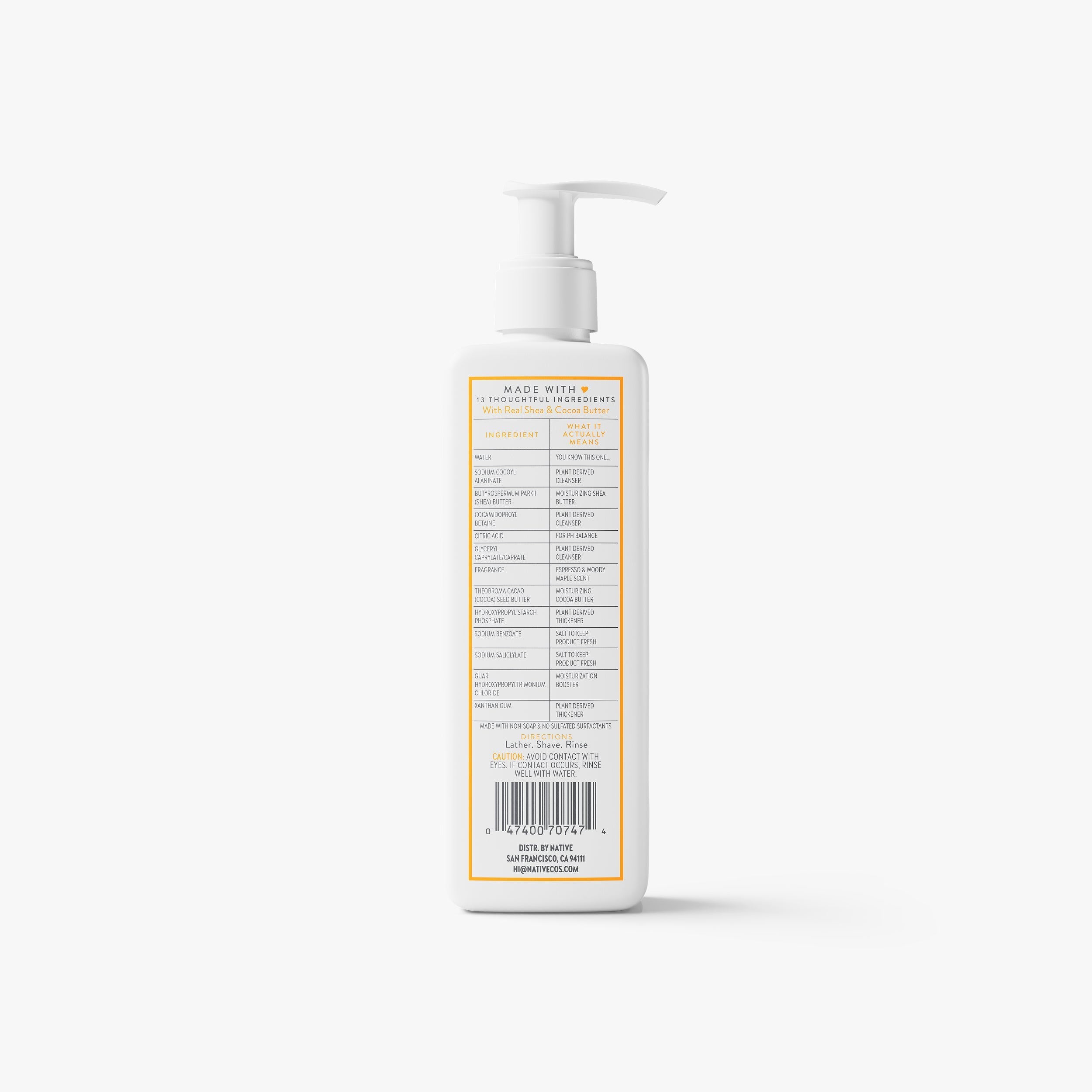 Whole Body Shave Cream Classic Espresso and Woody Maple 7.6oz Daily Routine