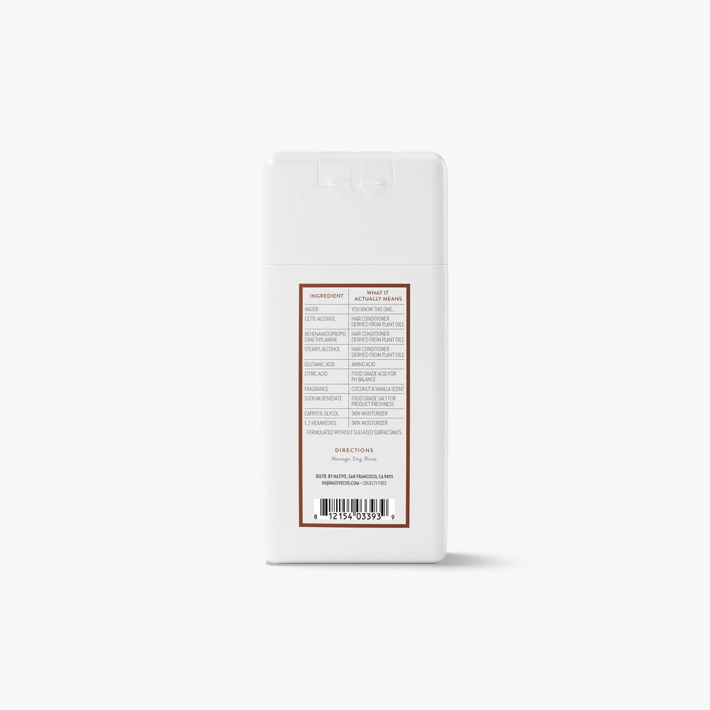 Mini Moisturizing Conditioner Classic Coconut and Vanilla 3oz Daily Routine