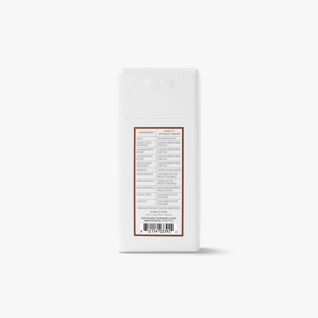 Mini Moisturizing Shampoo Classic Coconut and Vanilla 3oz Daily Routine