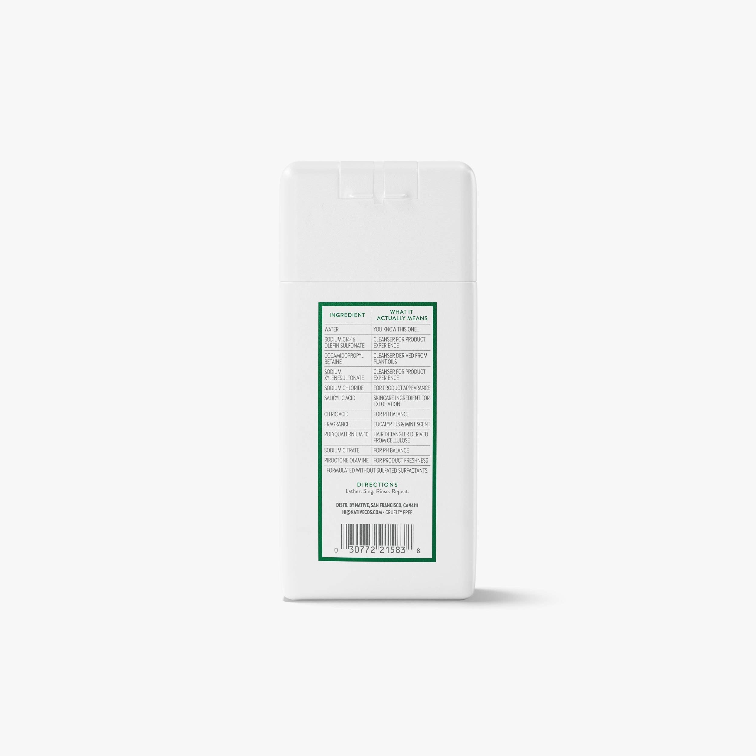 Mini Scalp Clarifying 2 in 1 Shampoo and Conditioner Classic Eucalyptus and Mint 3oz Daily Routine