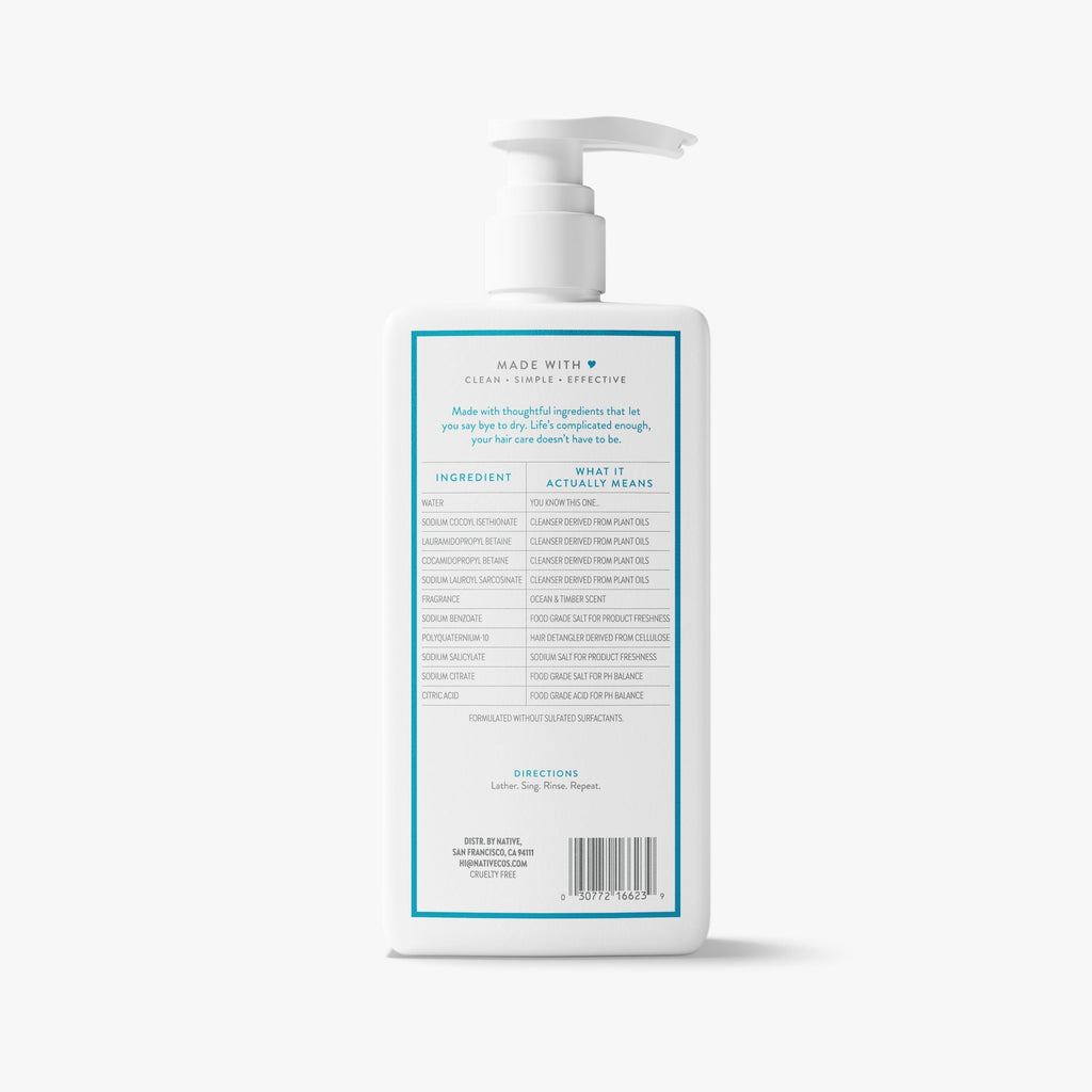 Moisturizing 2 in 1 Shampoo and Conditioner Classic Ocean and Timber 16.5oz Daily Routine