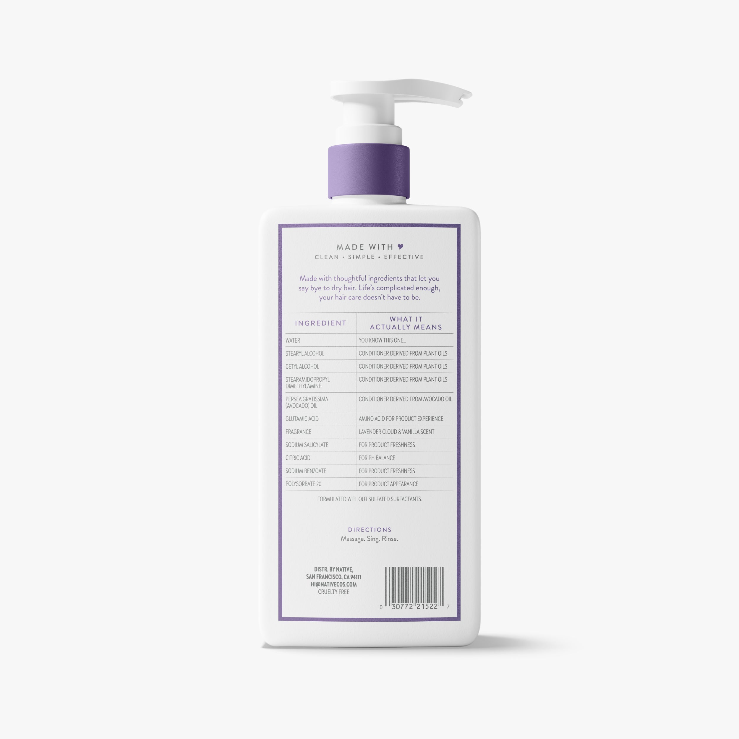 Scalp Refreshing Conditioner Classic Lavender Cloud and Vanilla 16.5oz Daily Routine