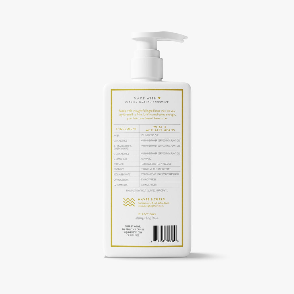 Curl Care Conditioner Classic Coconut Milk and Turmeric 16.5oz Daily Routine