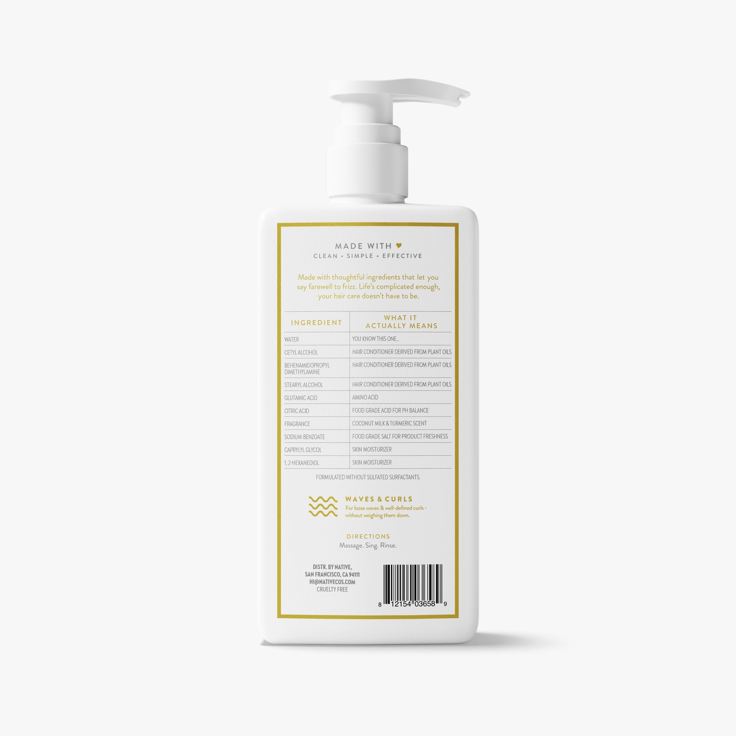 Curl Care Conditioner Classic Coconut Milk and Turmeric 16.5oz Daily Routine