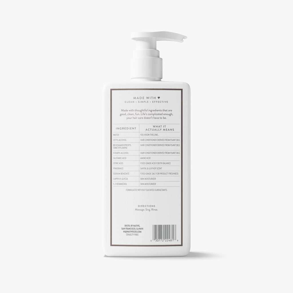 Daily Clean Conditioner Classic Santal and Leather 16.5oz Daily Routine