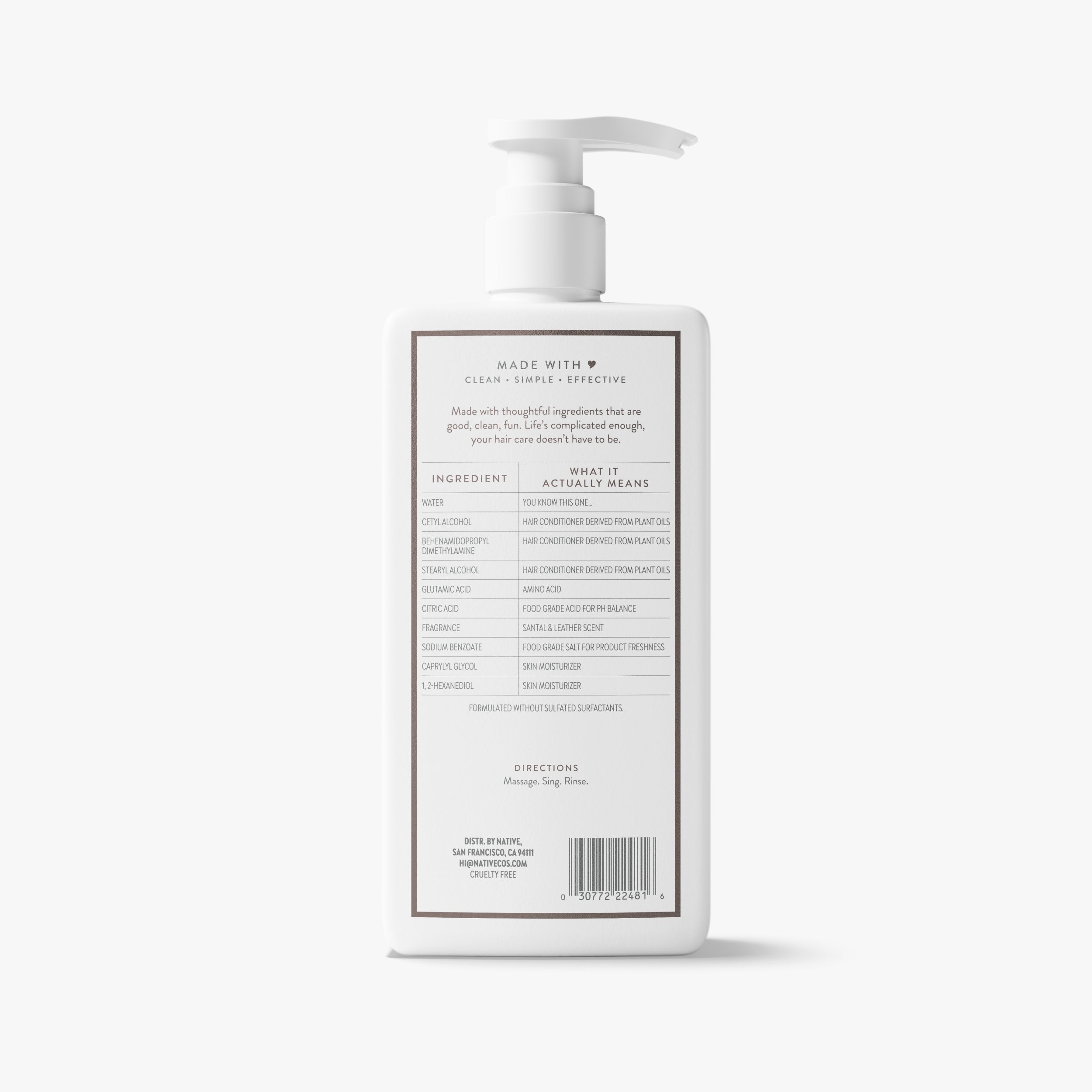 Daily Clean Conditioner Classic Santal and Leather 16.5oz Daily Routine