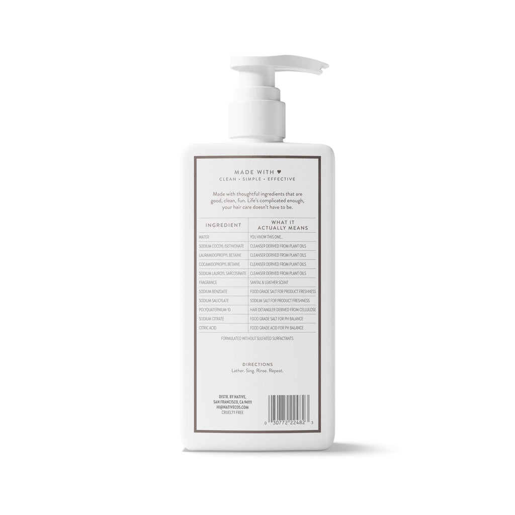 Daily Clean Shampoo Classic Santal and Leather 16.5oz Daily Routine