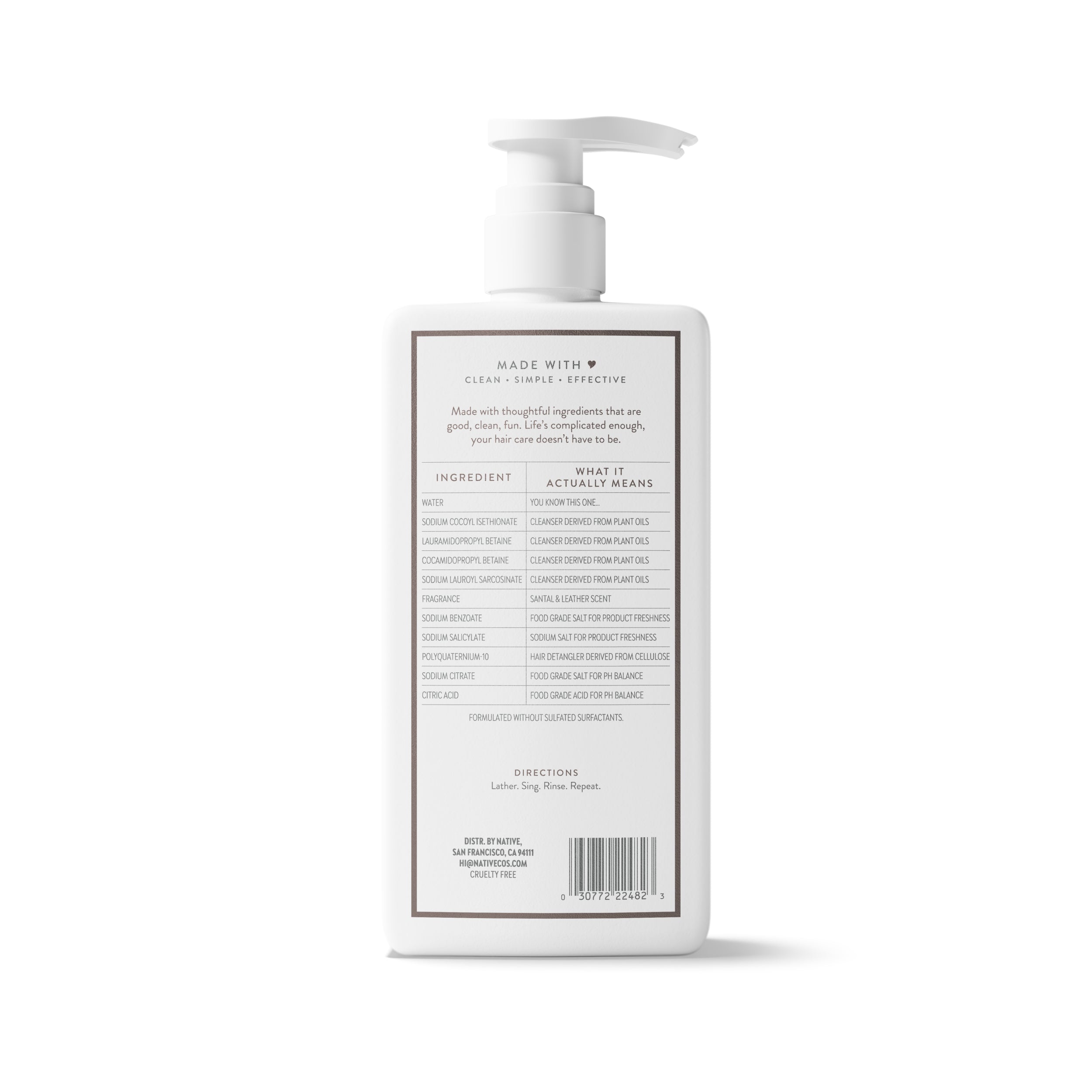 Daily Clean Shampoo Classic Santal and Leather 16.5oz Daily Routine
