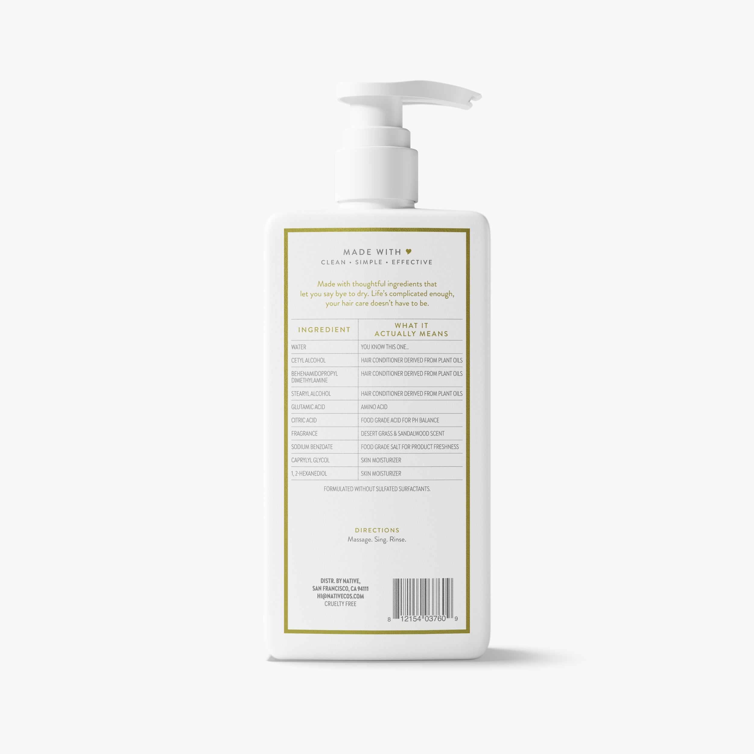 Moisturizing Conditioner Classic Desert Grass and Sandalwood 16.5oz Daily Routine