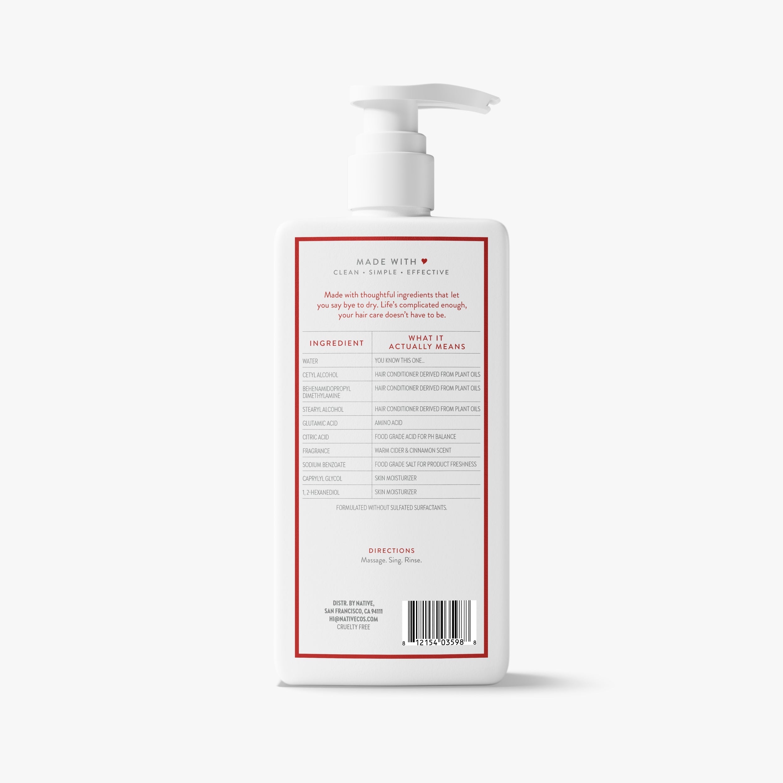 Moisturizing Conditioner Classic Warm Cider and Cinnamon 16.5oz Daily Routine