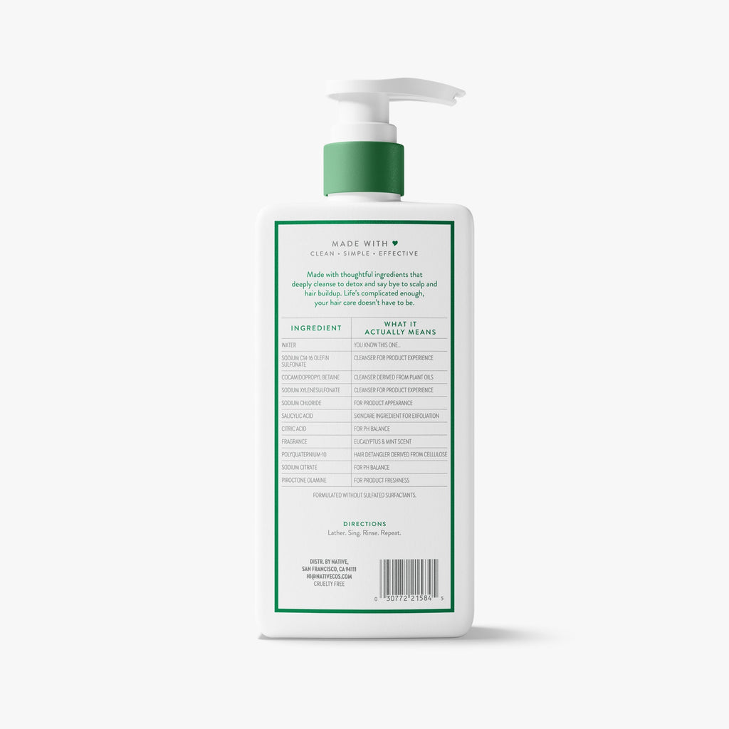 Scalp Clarifying 2 in 1 Shampoo and Conditioner Classic Eucalyptus and Mint 16.5oz Daily Routine