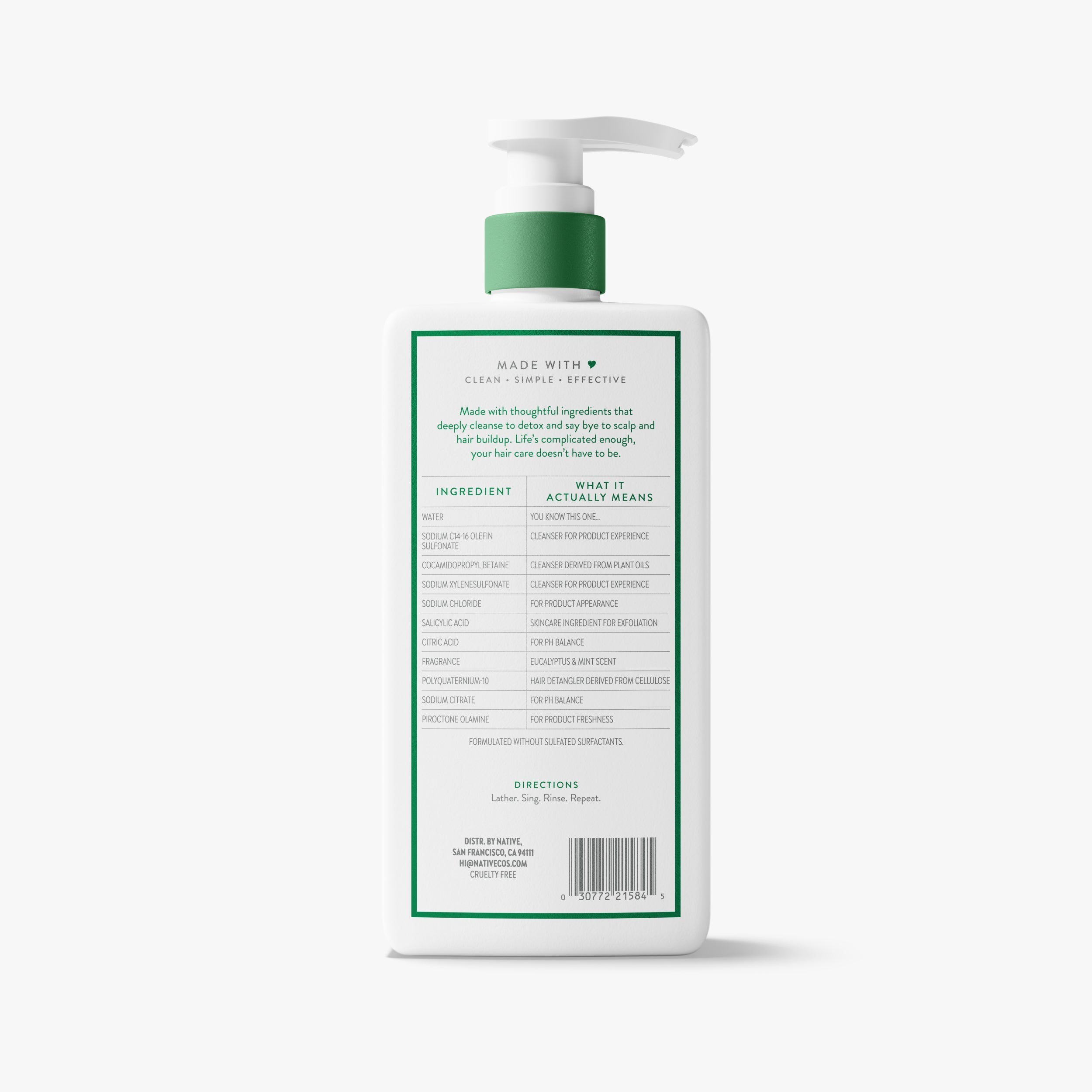 Scalp Clarifying 2 in 1 Shampoo and Conditioner Classic Eucalyptus and Mint 16.5oz Daily Routine