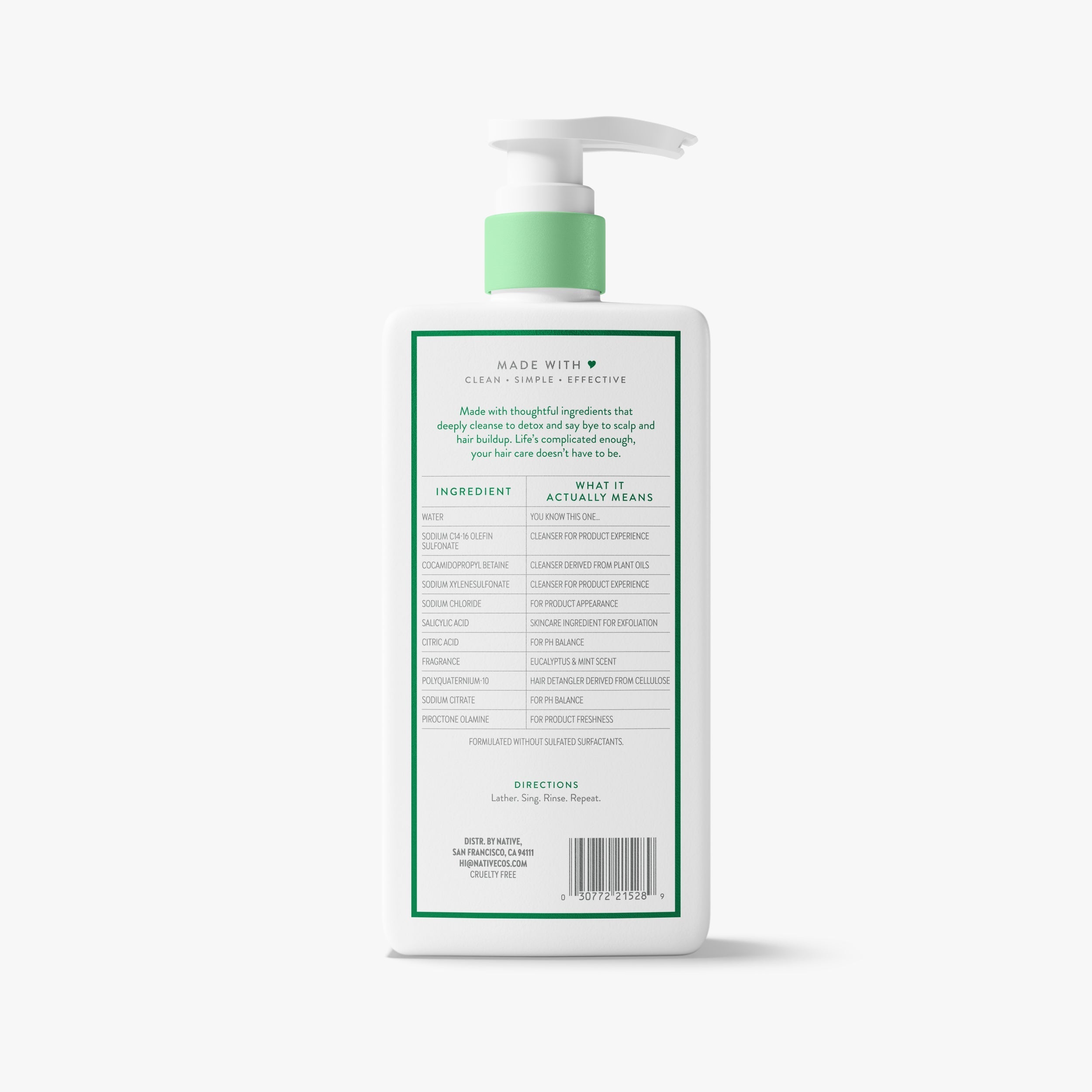 Scalp Clarifying Shampoo Classic Eucalyptus and Mint 16.5oz Daily Routine