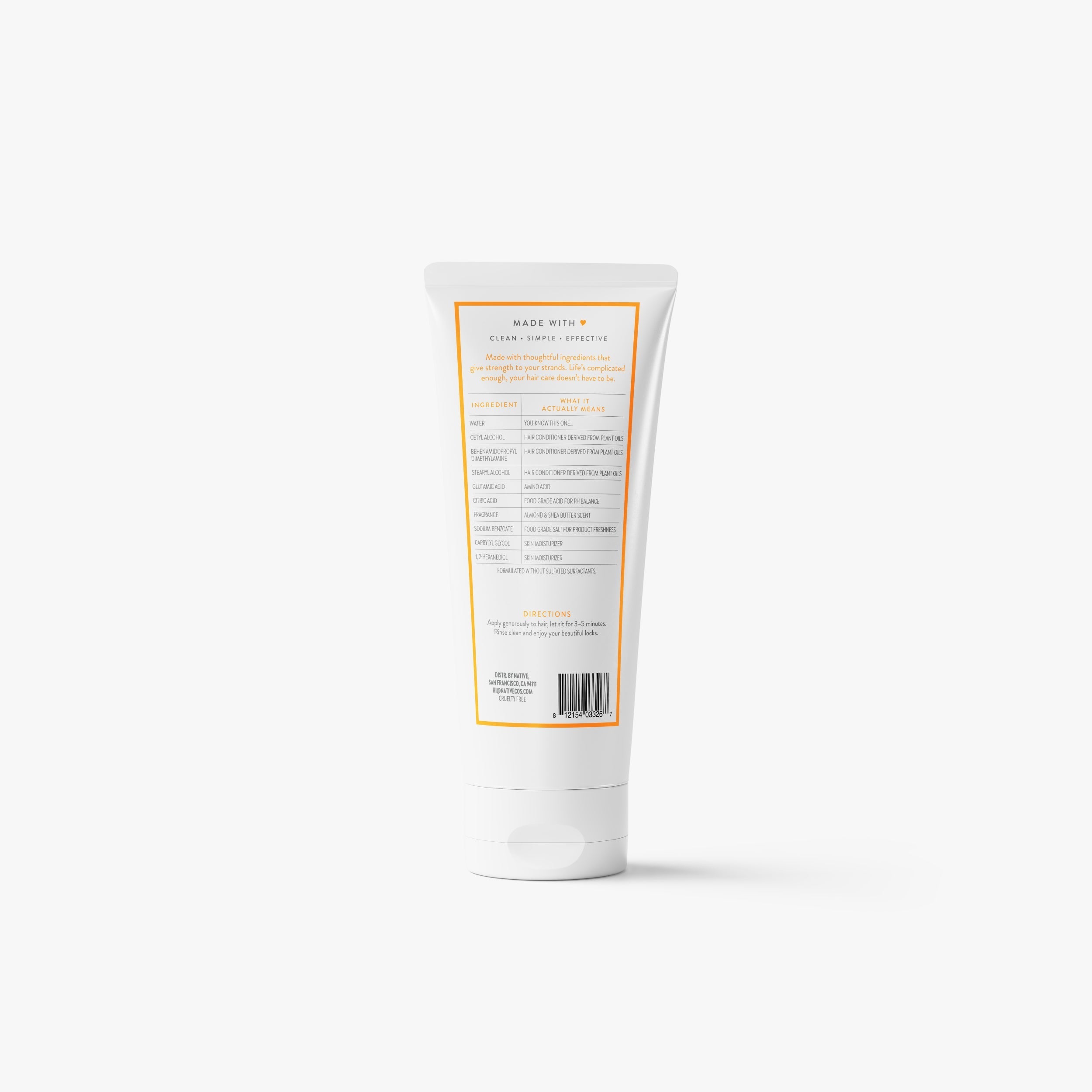 Strengthening Hair Mask Classic Almond and Shea Butter 6oz Daily Routine