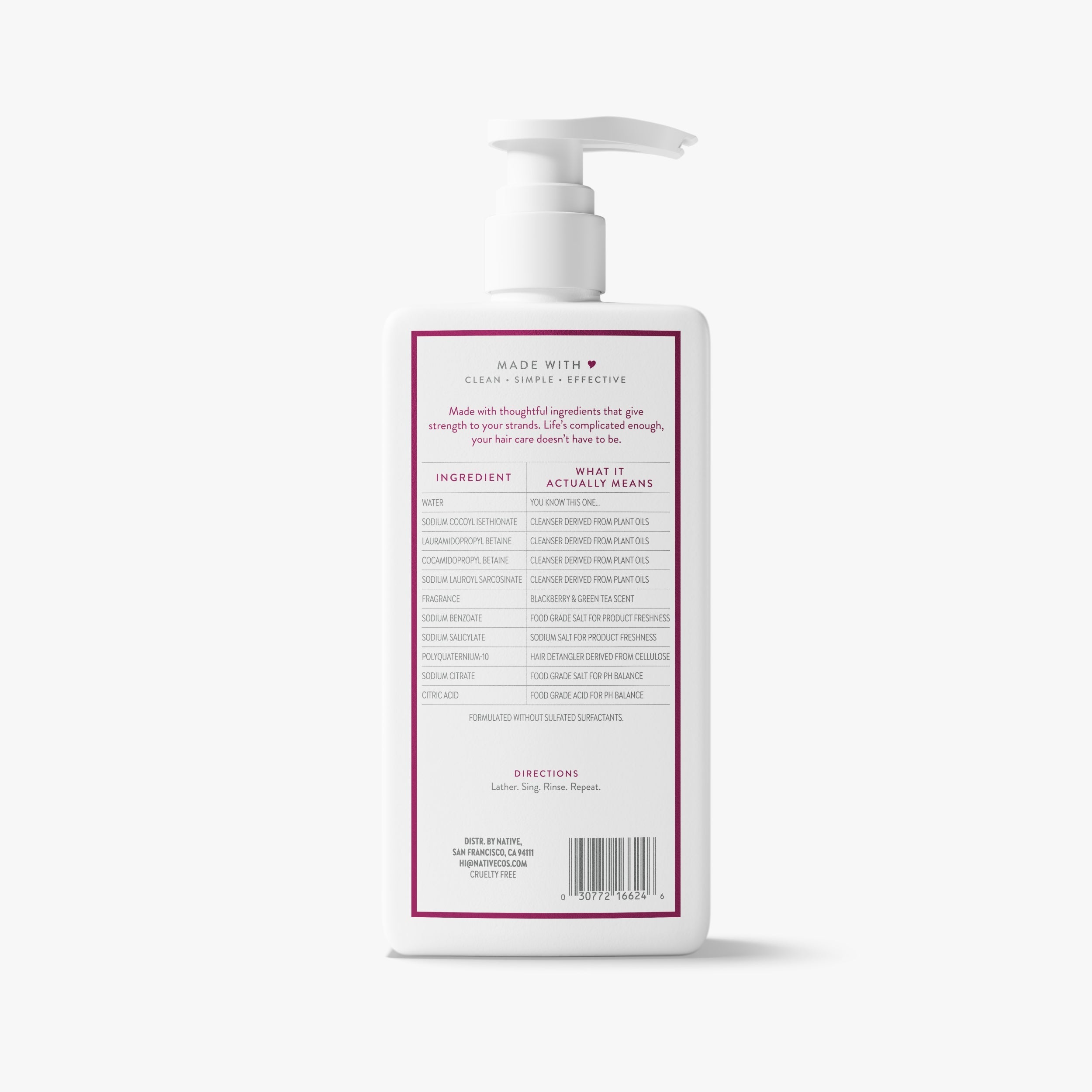 Strengthening Shampoo Classic Blackberry and Green Tea 16.5oz Daily Routine