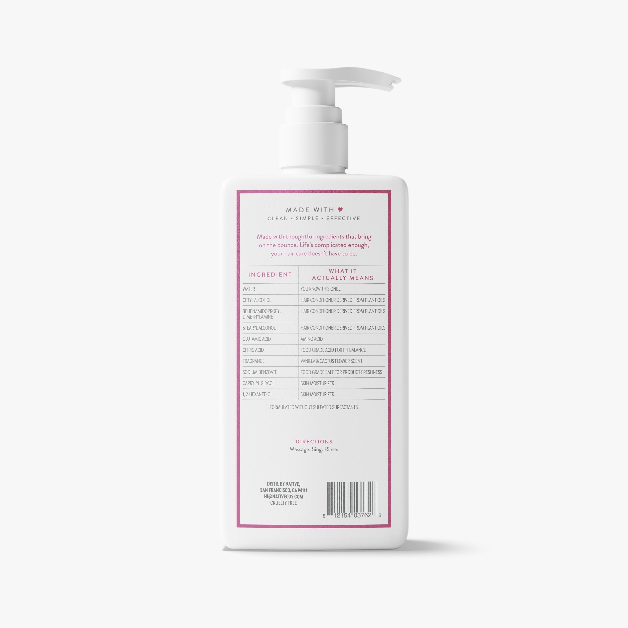 Volumizing Conditioner Classic Vanilla and Cactus Flower 16.5oz Daily Routine