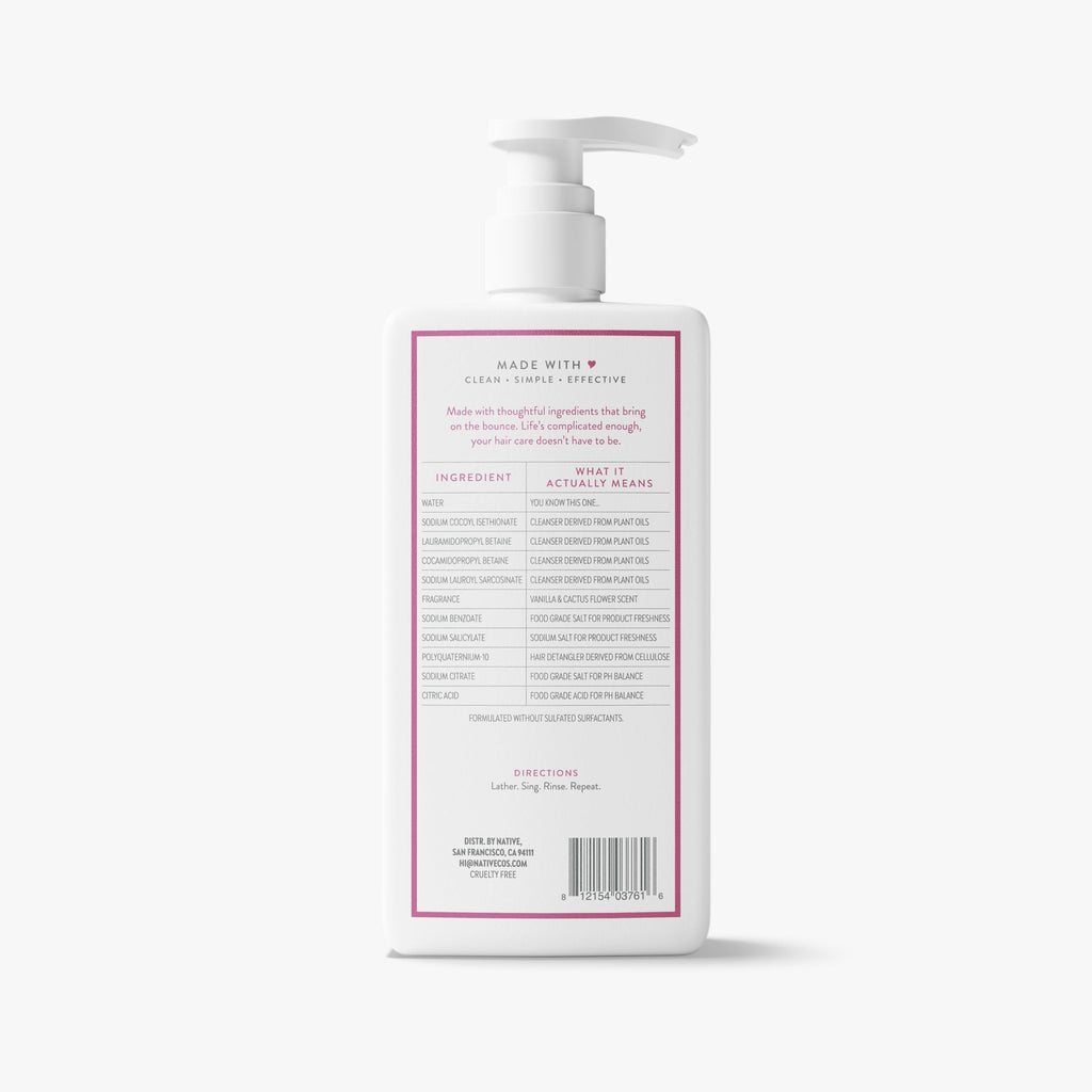 Volumizing Shampoo Classic Vanilla and Cactus Flower 16.5oz Daily Routine