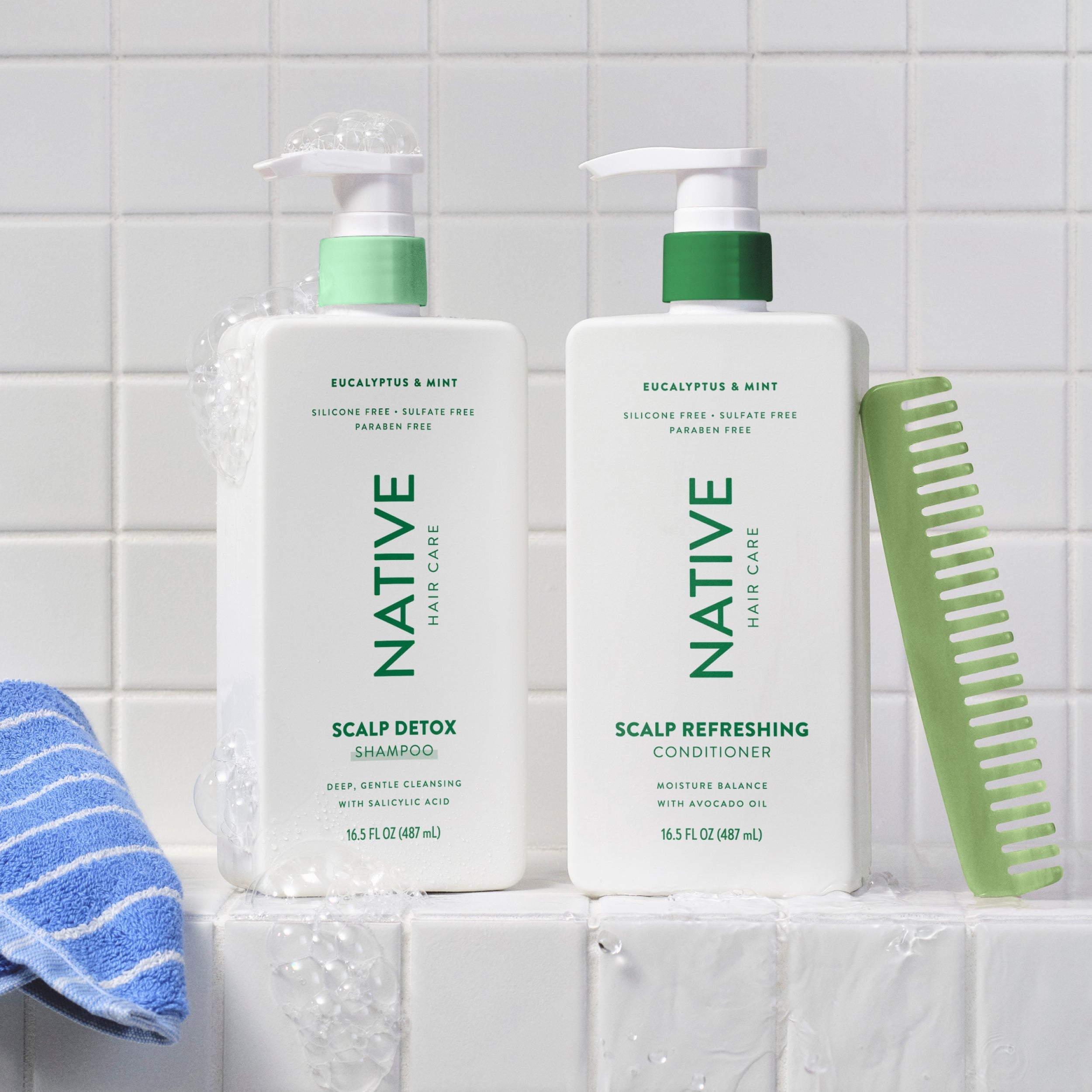 Scalp Clarifying 2 in 1 Shampoo and Conditioner Classic Eucalyptus and Mint 16.5oz Daily Routine