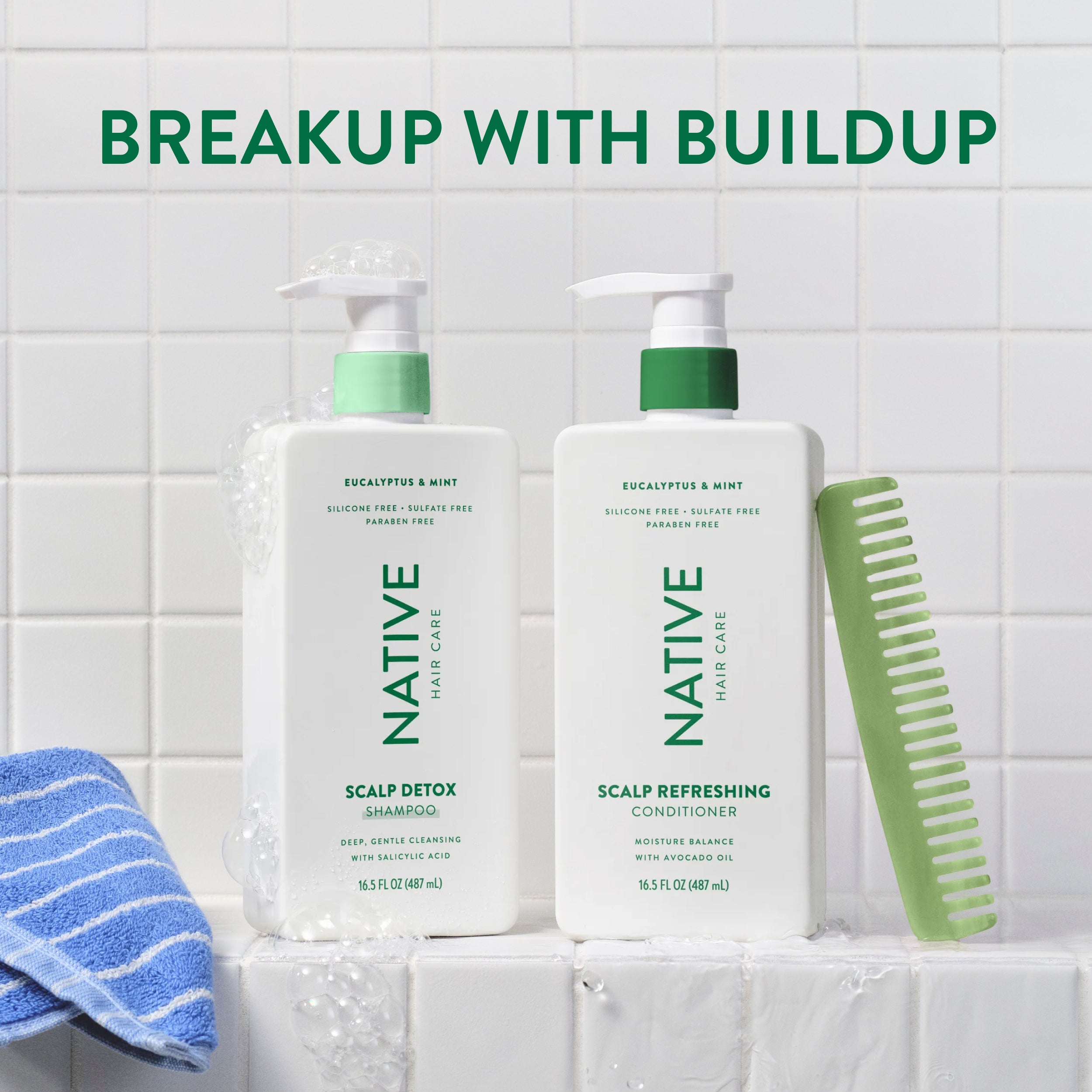 Scalp Clarifying 2 in 1 Shampoo and Conditioner Classic Eucalyptus and Mint 16.5oz Daily Routine