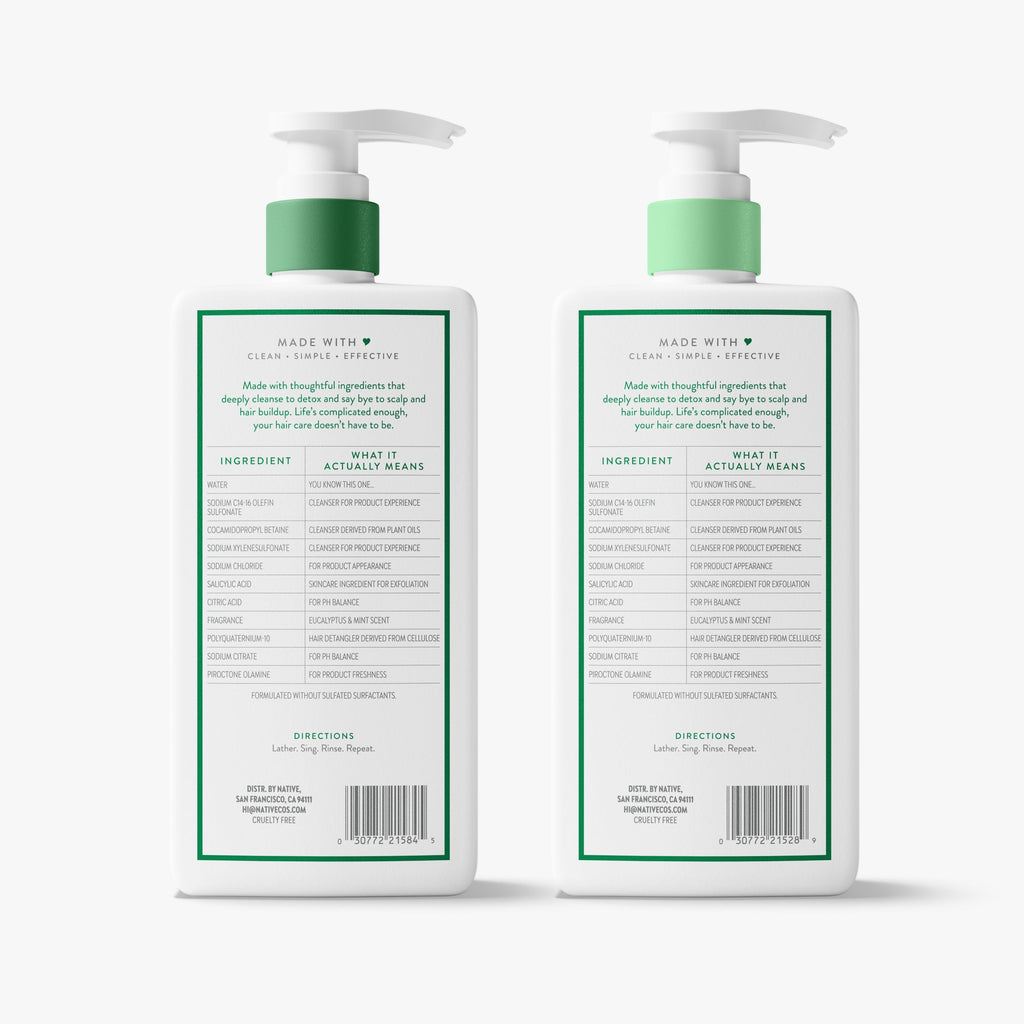 Scalp Clarifying 2 in 1 Shampoo and Conditioner Classic Eucalyptus and Mint 16.5oz Daily Routine